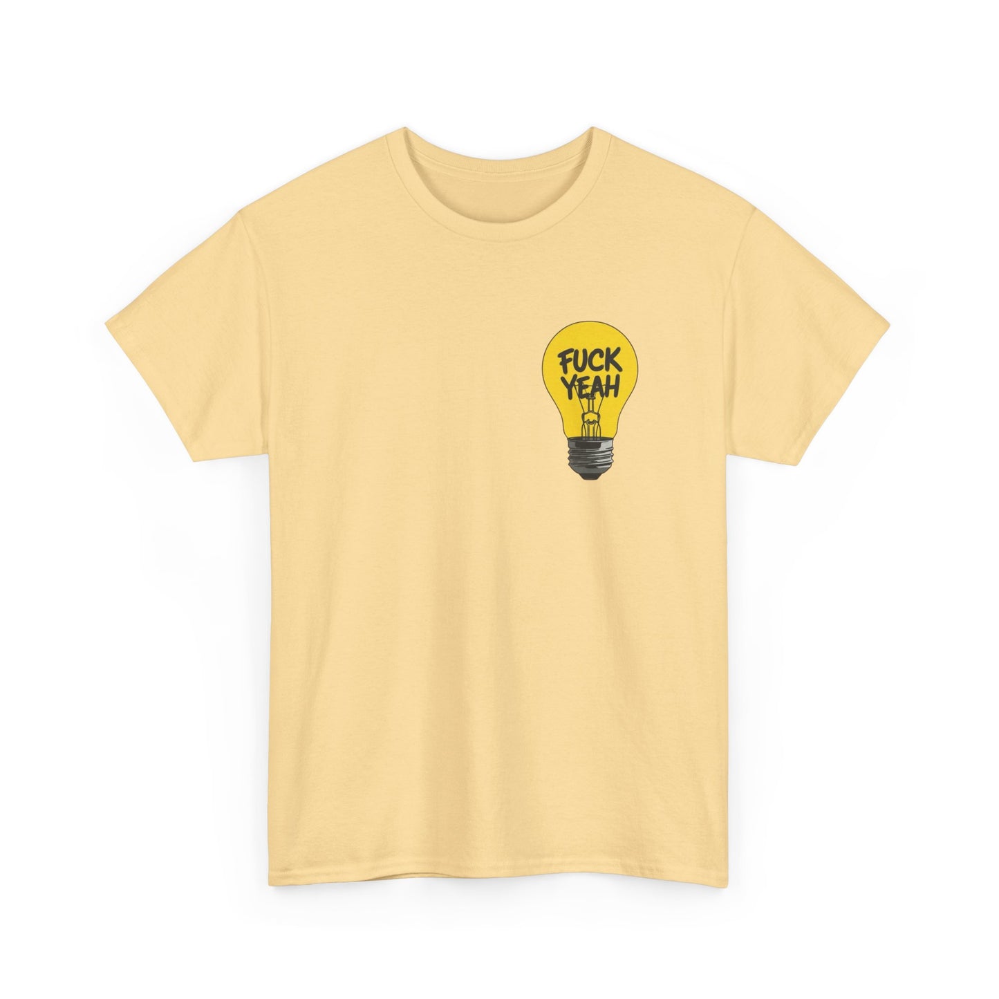 hell yeah Funny Light Bulb Graphic T Shirt Unisex Heavy Cotton Tee