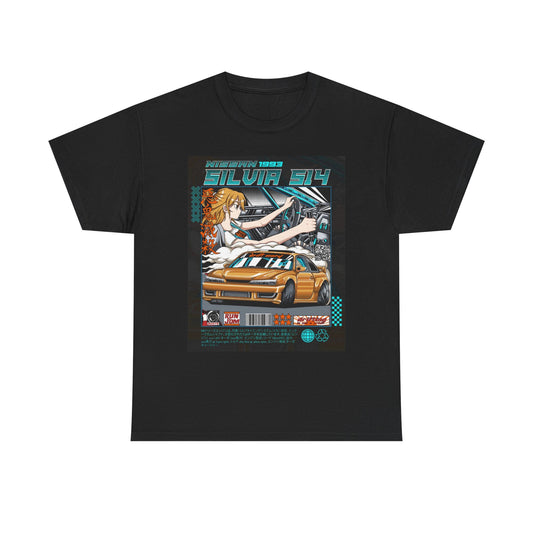 Nissan Silvia Anime Graphic T Shirt Unisex Heavy Cotton Tee Gift Vintage