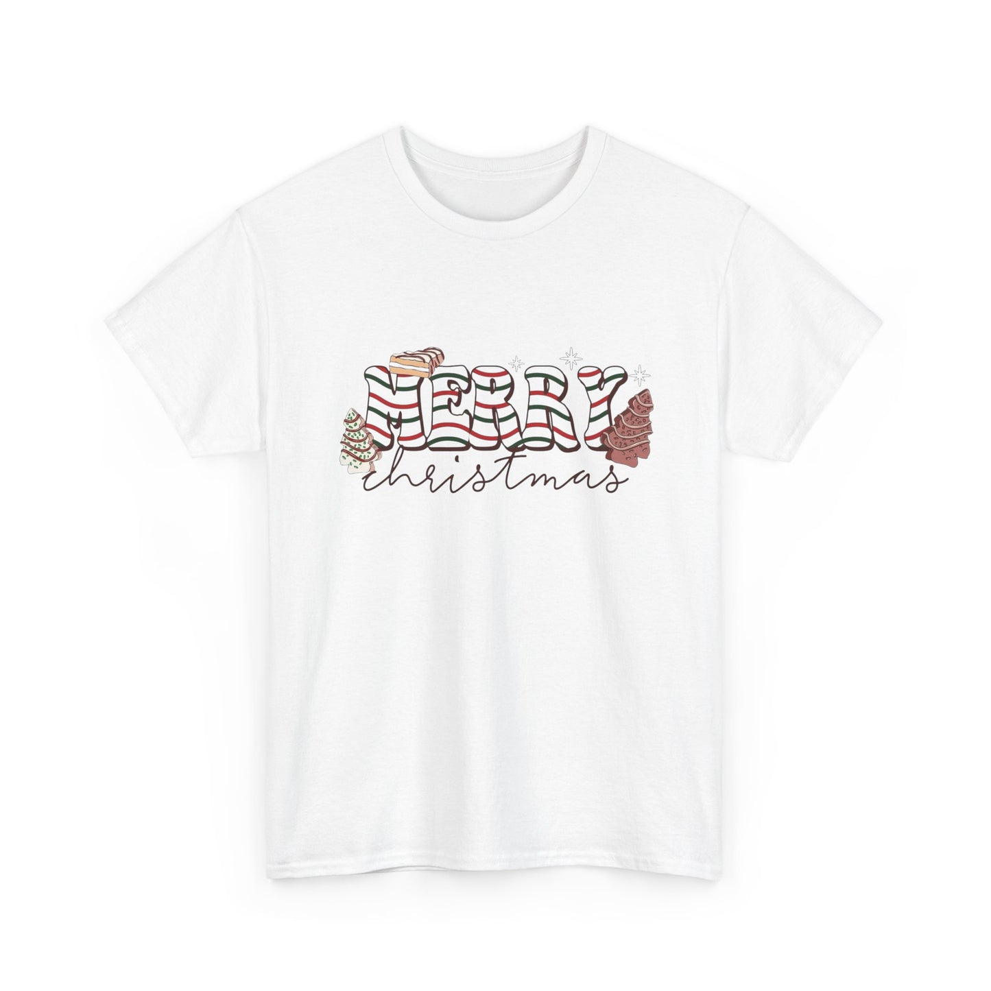Christmas Tree Cakes Funny Graphic T Shirt NEW Unisex Heavy Cotton Tee