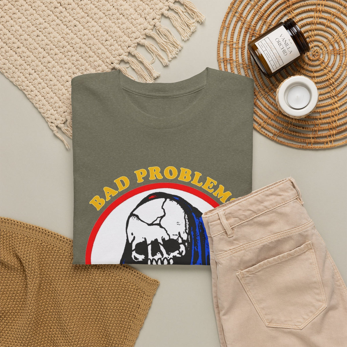 Bad Problems Worse Solutions Graphic T Shirt Men's Heavy Cotton Tee