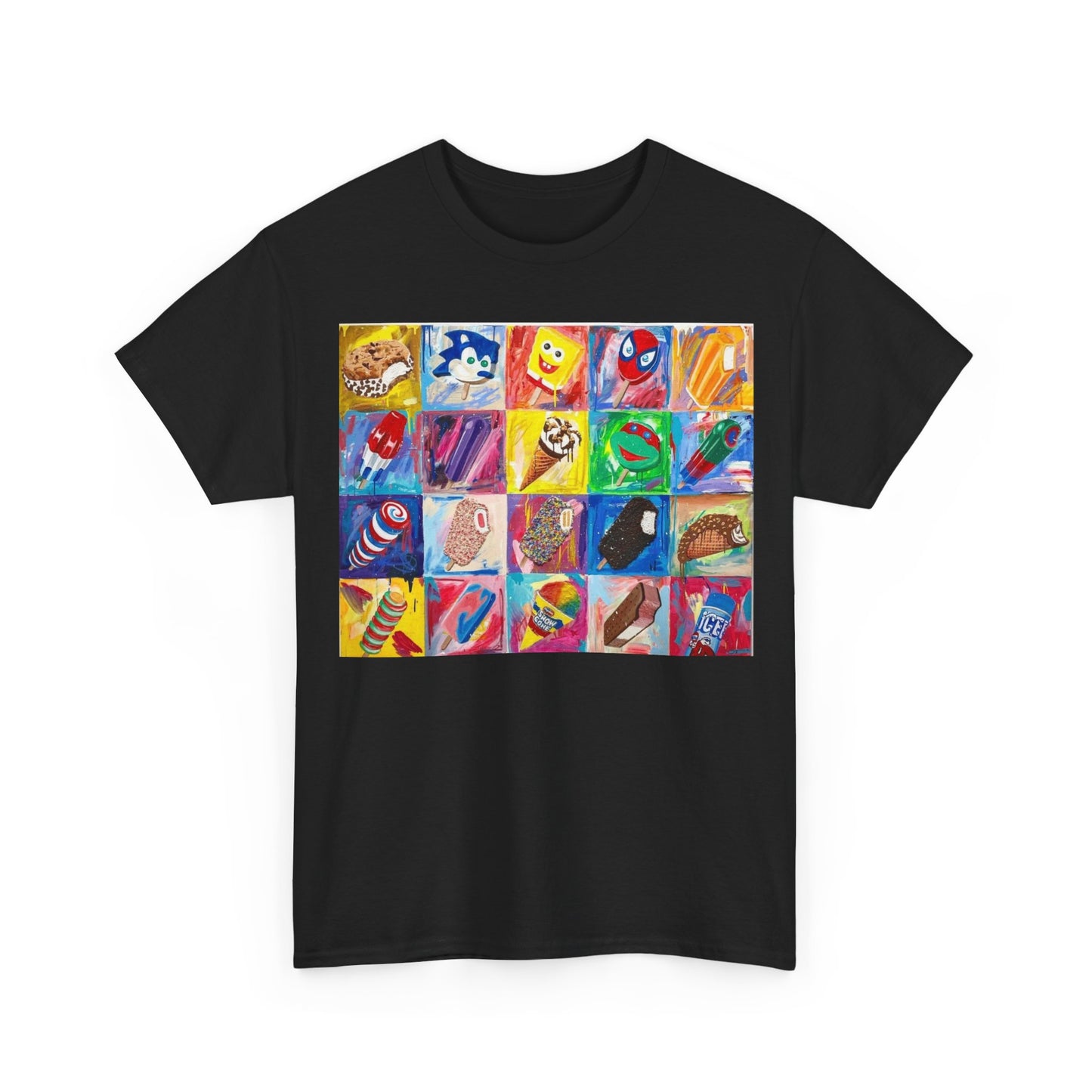 Ice Cream T-shirt Vintage Menu Nostalgia retro art Unisex Heavy Cotton Tee