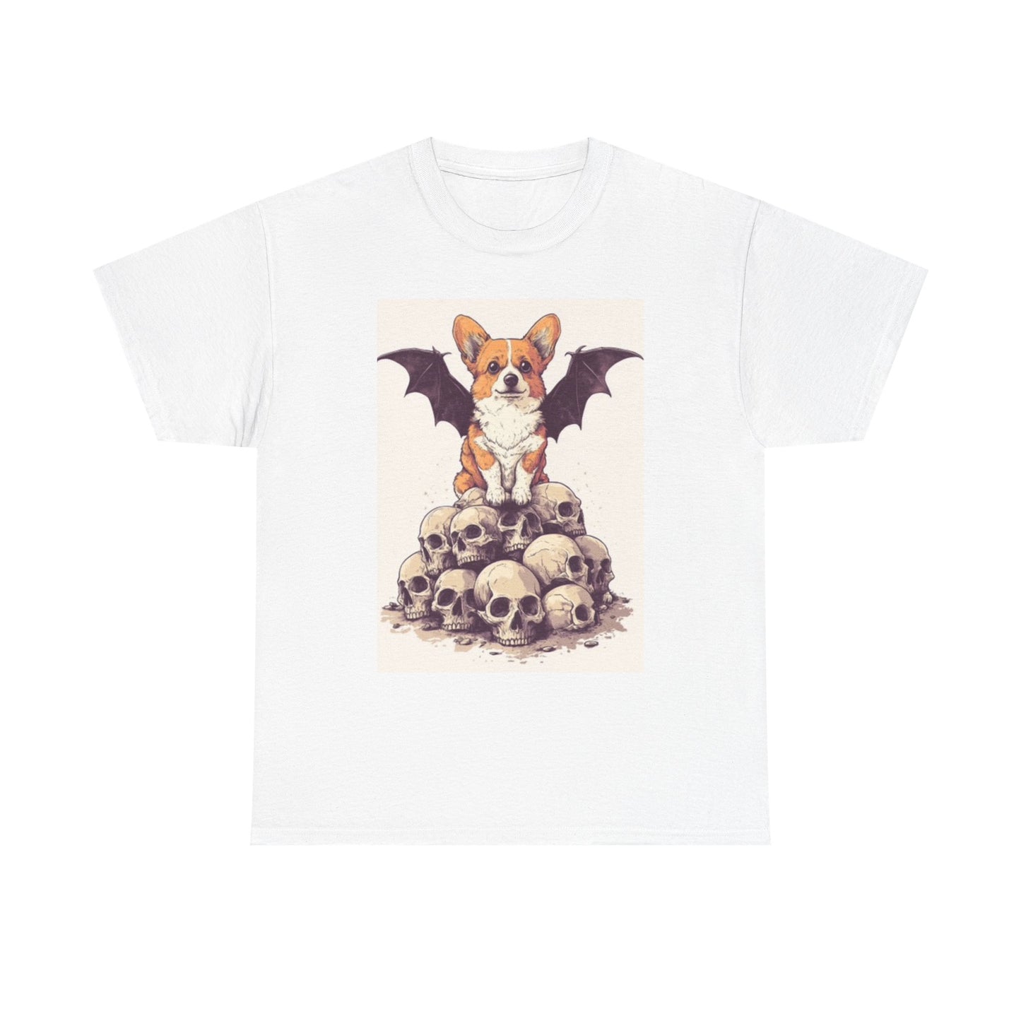 Corgi Dog Funny Painting Shirt Unisex Heavy Cotton Tee