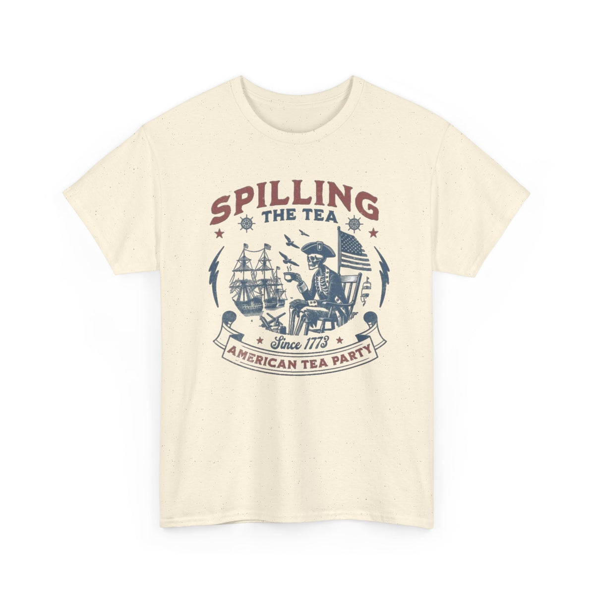 American Tea Boston Party Graphic T Shirt Men's Heavy Cotton Tee