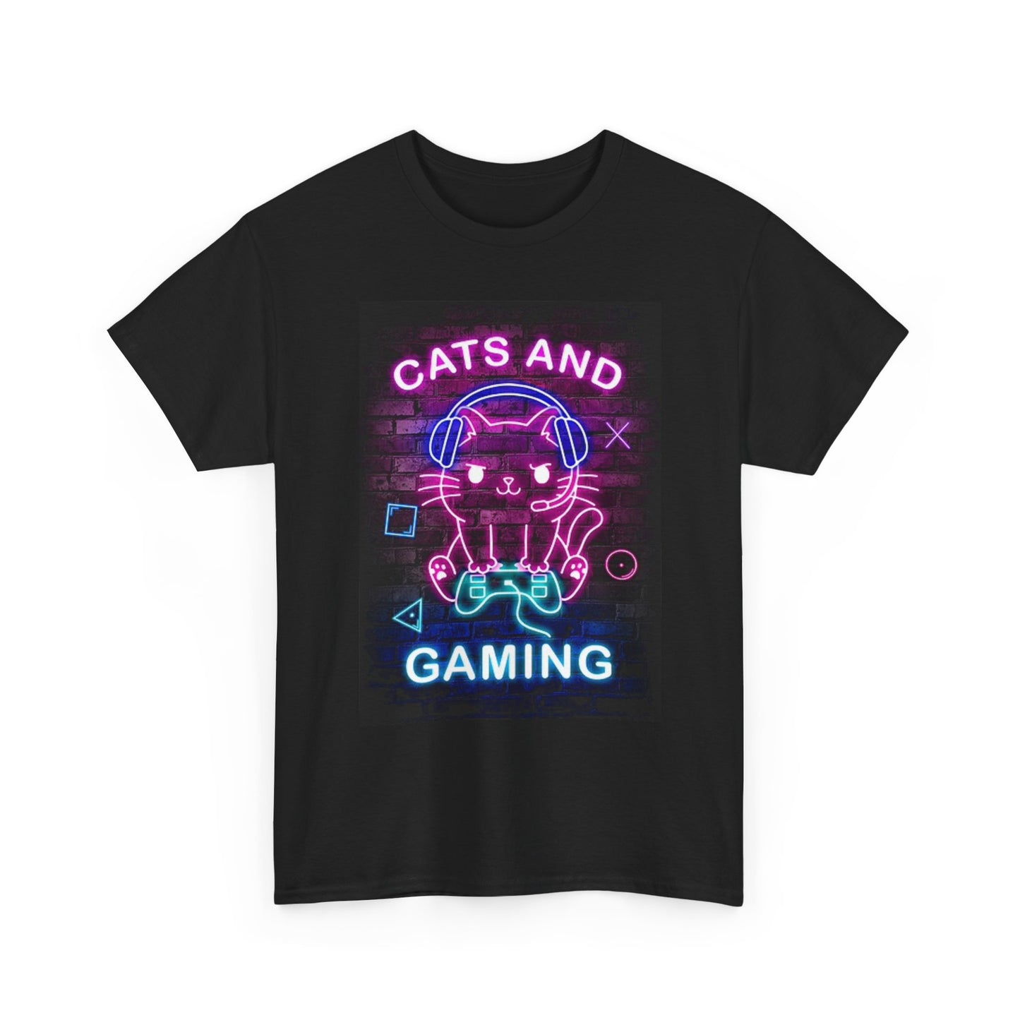 Cats And Gaming T Shirt BRAND NEW Apparel Unisex Graphic Tee USA