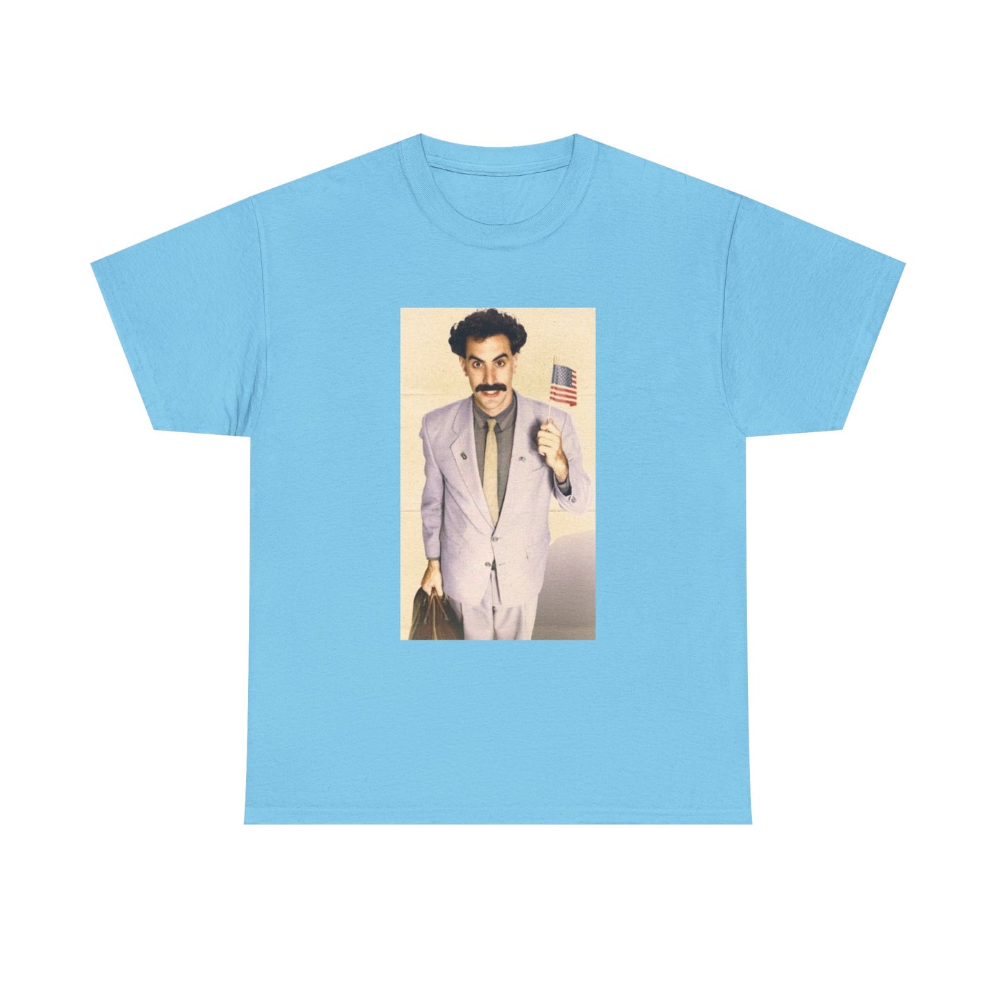 Borat Comes to America Tshirt Funny Comedy Movie Unisex Heavy Cotton Tee