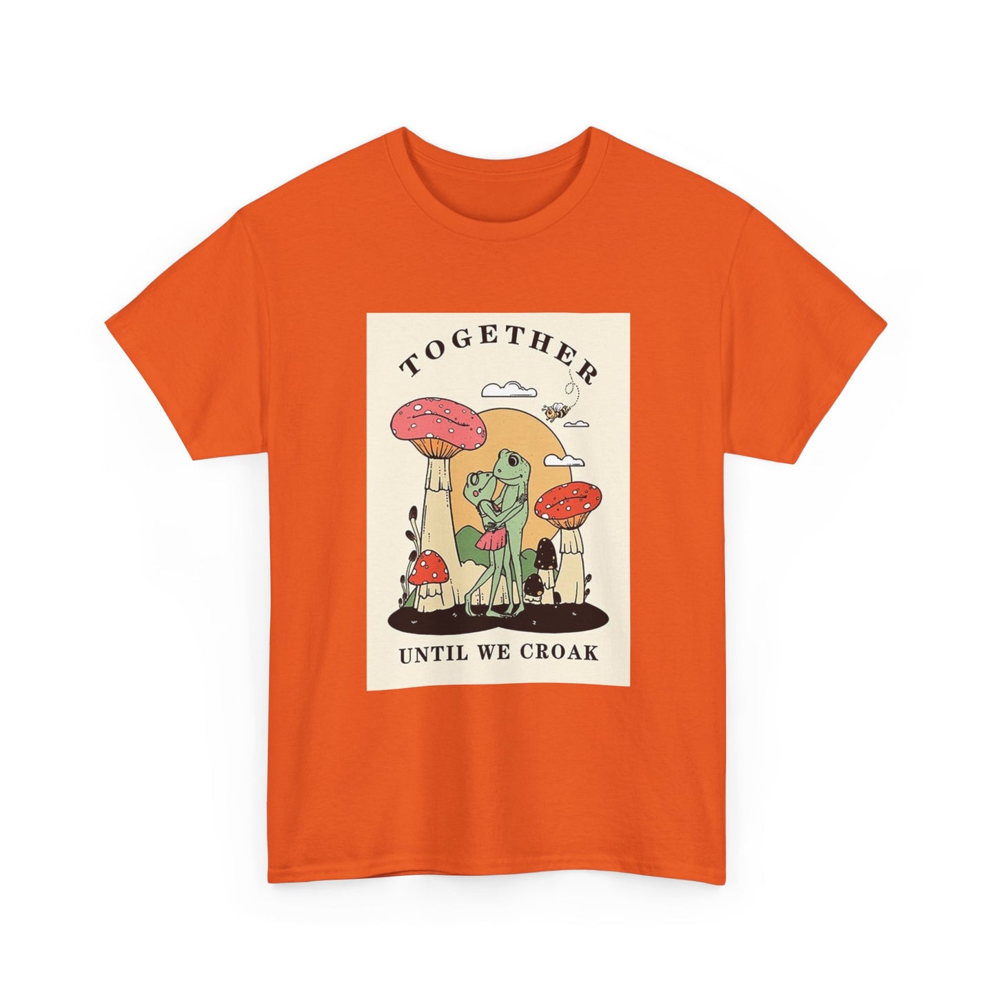 Trippy Mushroom Hunter Tshirt Mystical Graphic Vibe Unisex Heavy Cotton Toads
