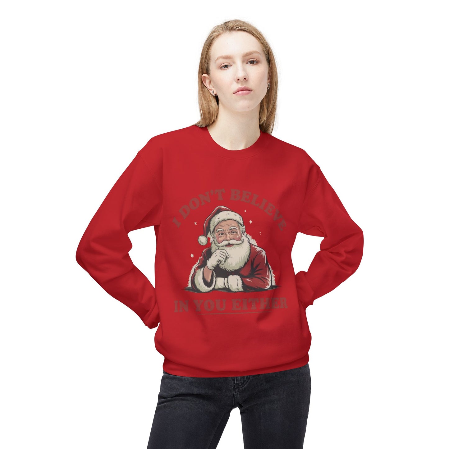 Funny Santa Jokes Sweater NEW Unisex Fleece Crewneck Sweatshirt