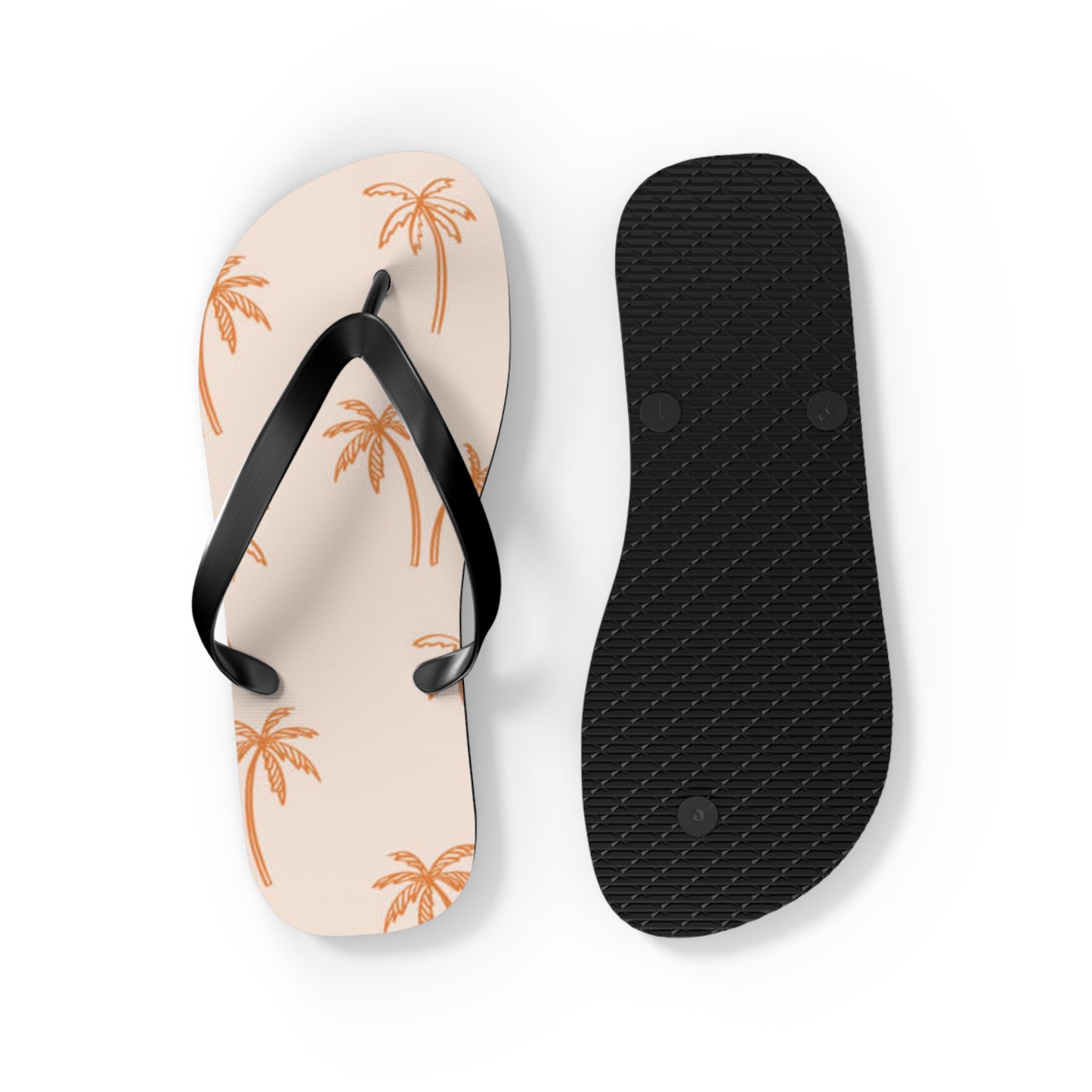 Orange Palm Trees Sandals Summer Flip Flops Slides BRAND NEW