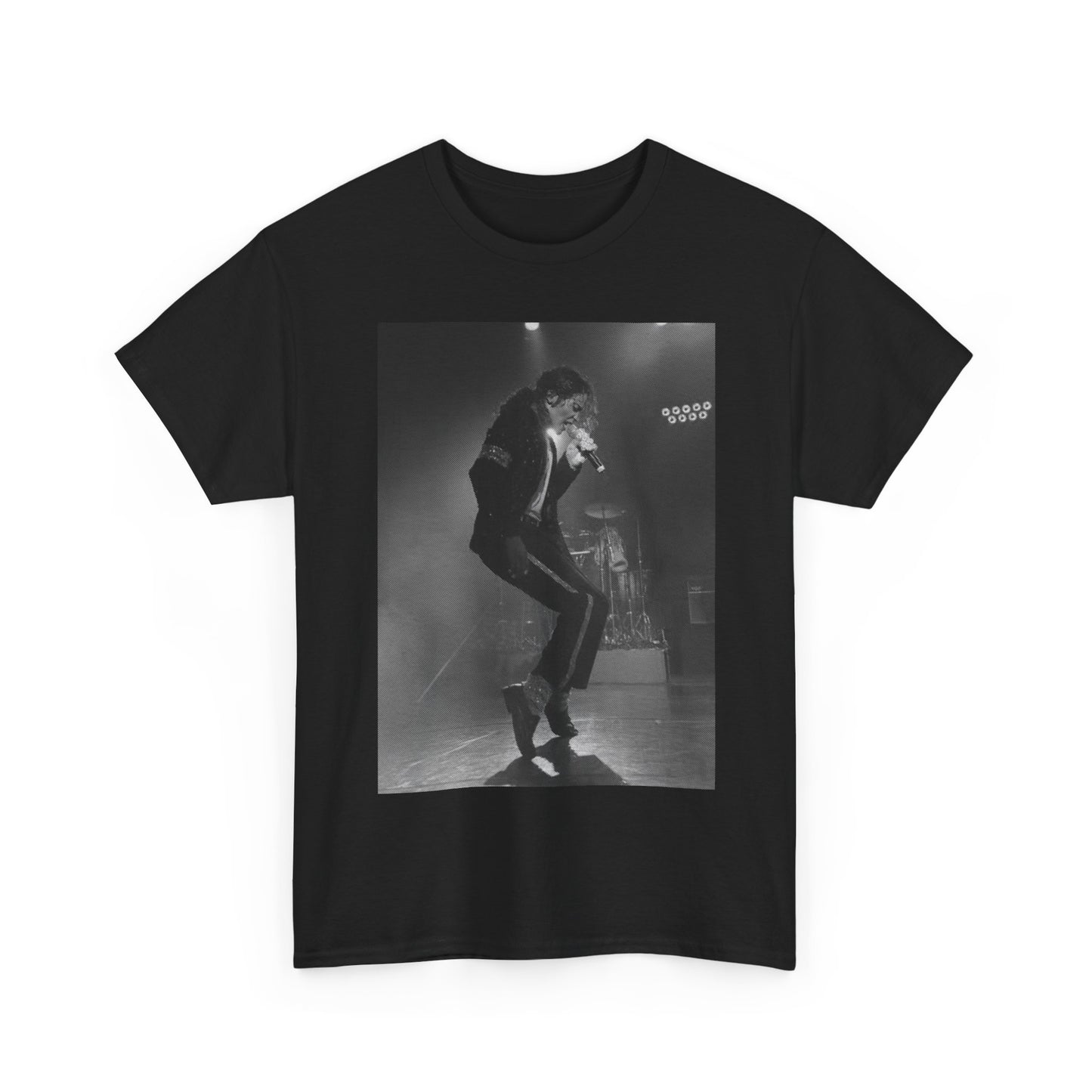 Michael Jackson Tshirt Vintage Stage Black and white Unisex Heavy Cotton Tee