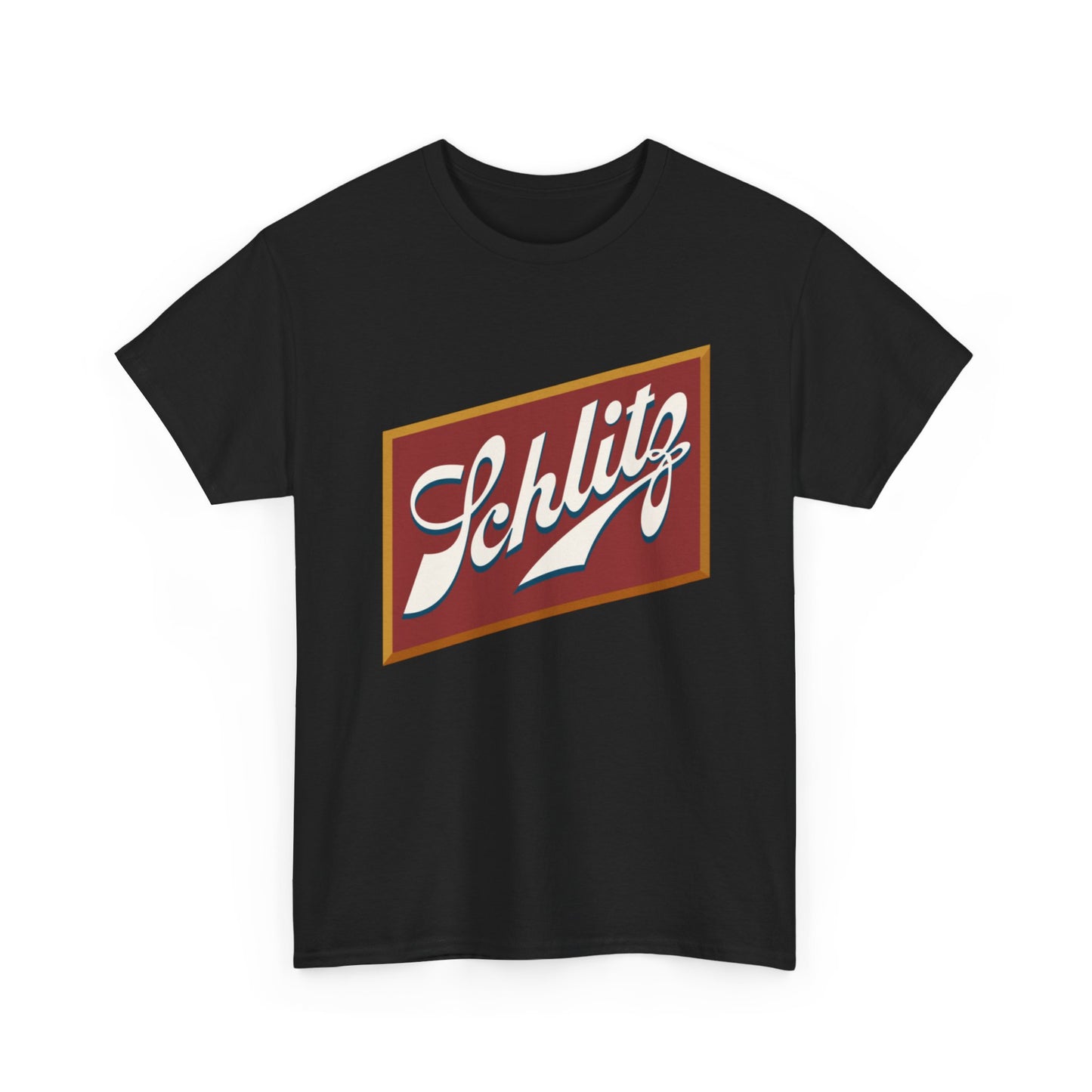 Schlitz Graphic T Shirt Vintage Beer Logo New England Unisex Heavy Cotton Tee