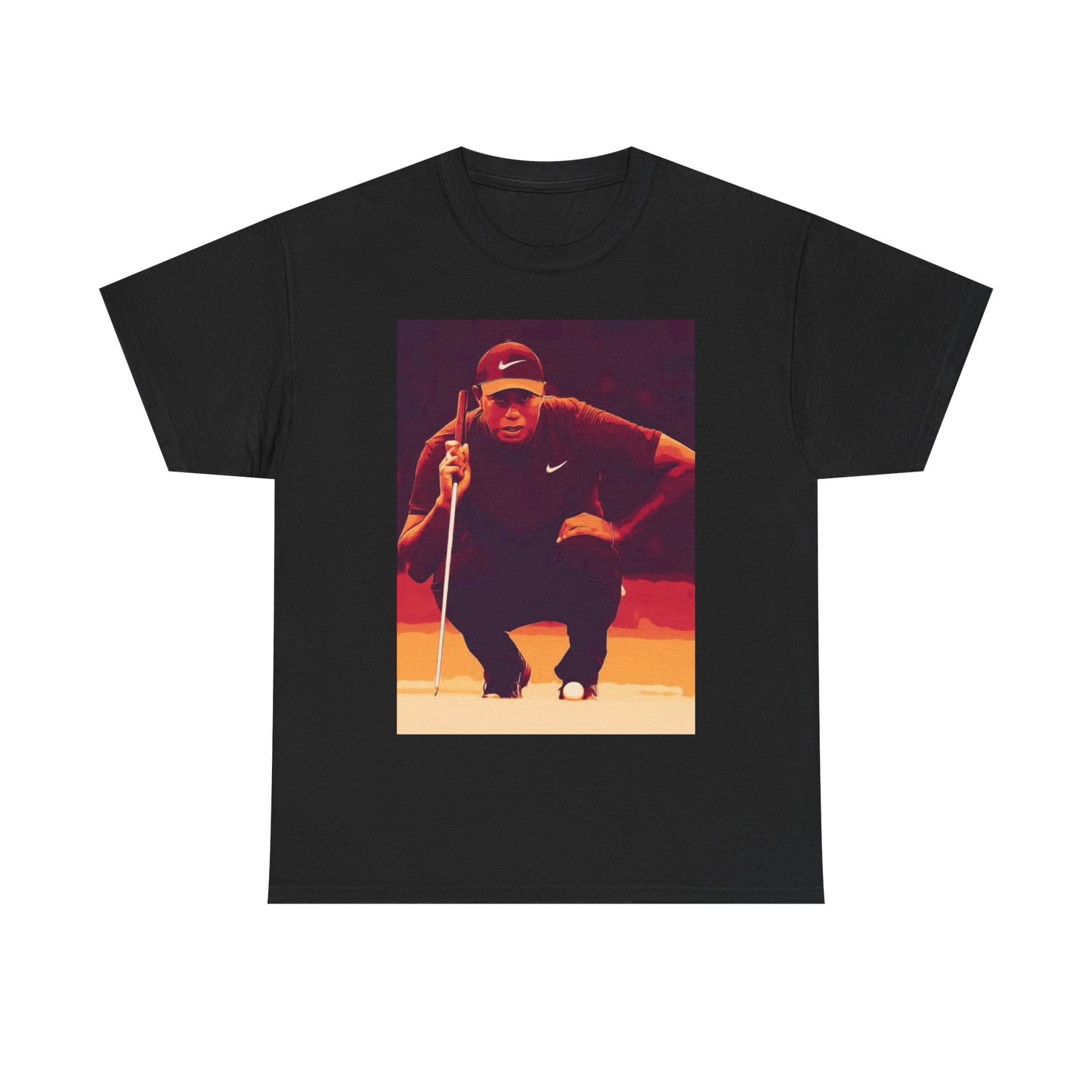Tiger Woods T shirt Golfing Masters Golf Unisex Heavy Cotton Tee Happy Gilmore