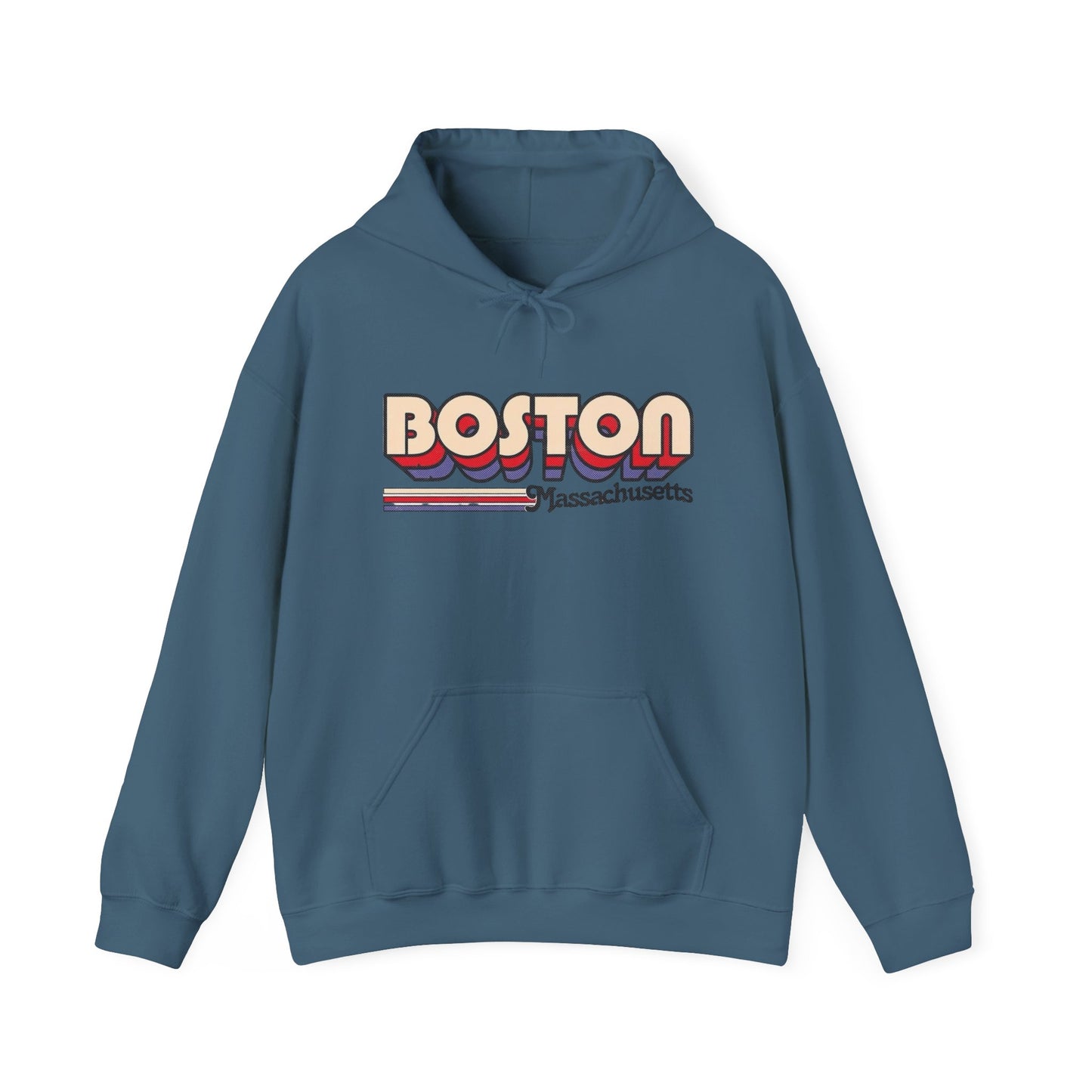 Boston Massachusetts Logo Graphic Hoodie Heavy Blend™ NEW Sweatshirt