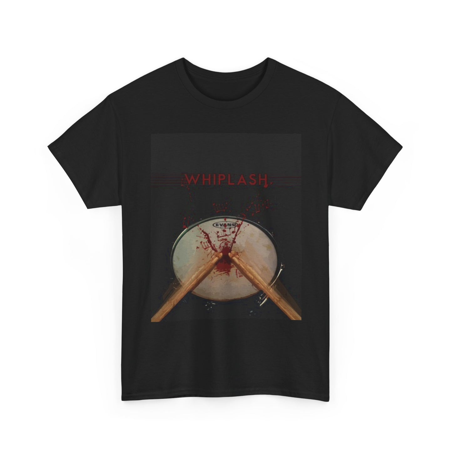 Whiplash Graphic T Shirt Retro Drummer Music Vintage Unisex Heavy Cotton Tee
