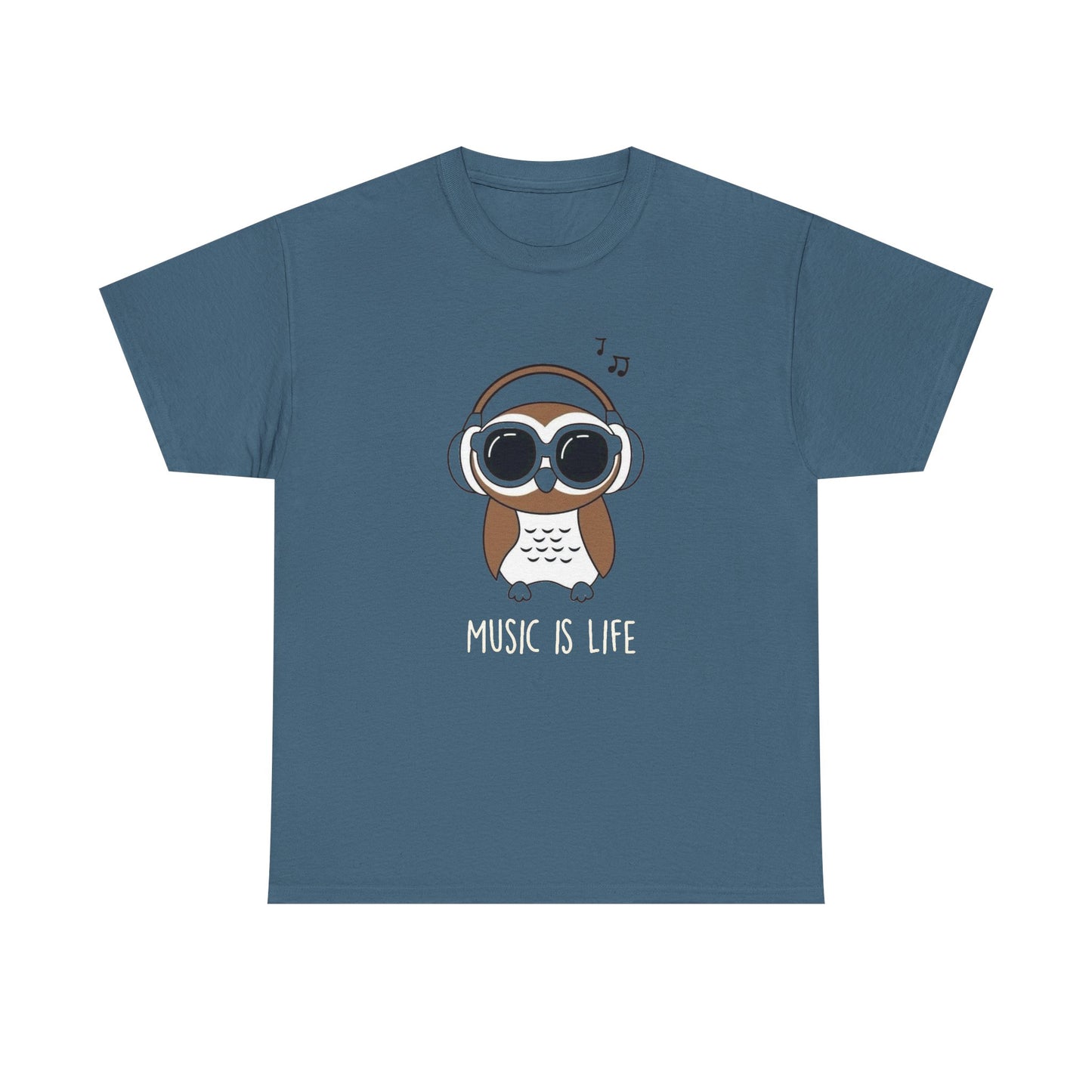 Music Is Life Graphic T Shirt Unisex Heavy Cotton Tee