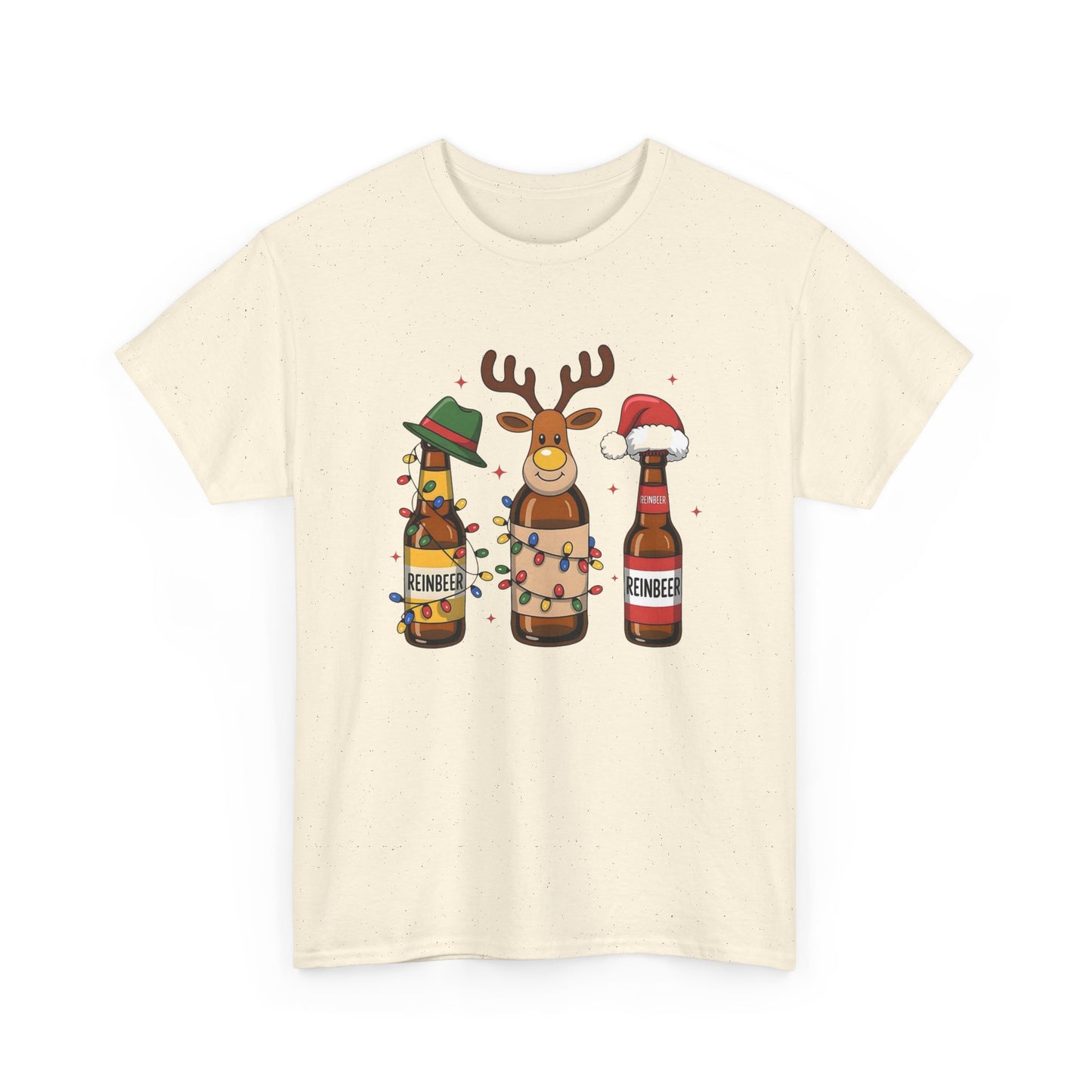 Christmas Beers Reindeer Graphic T Shirt NEW ADULT