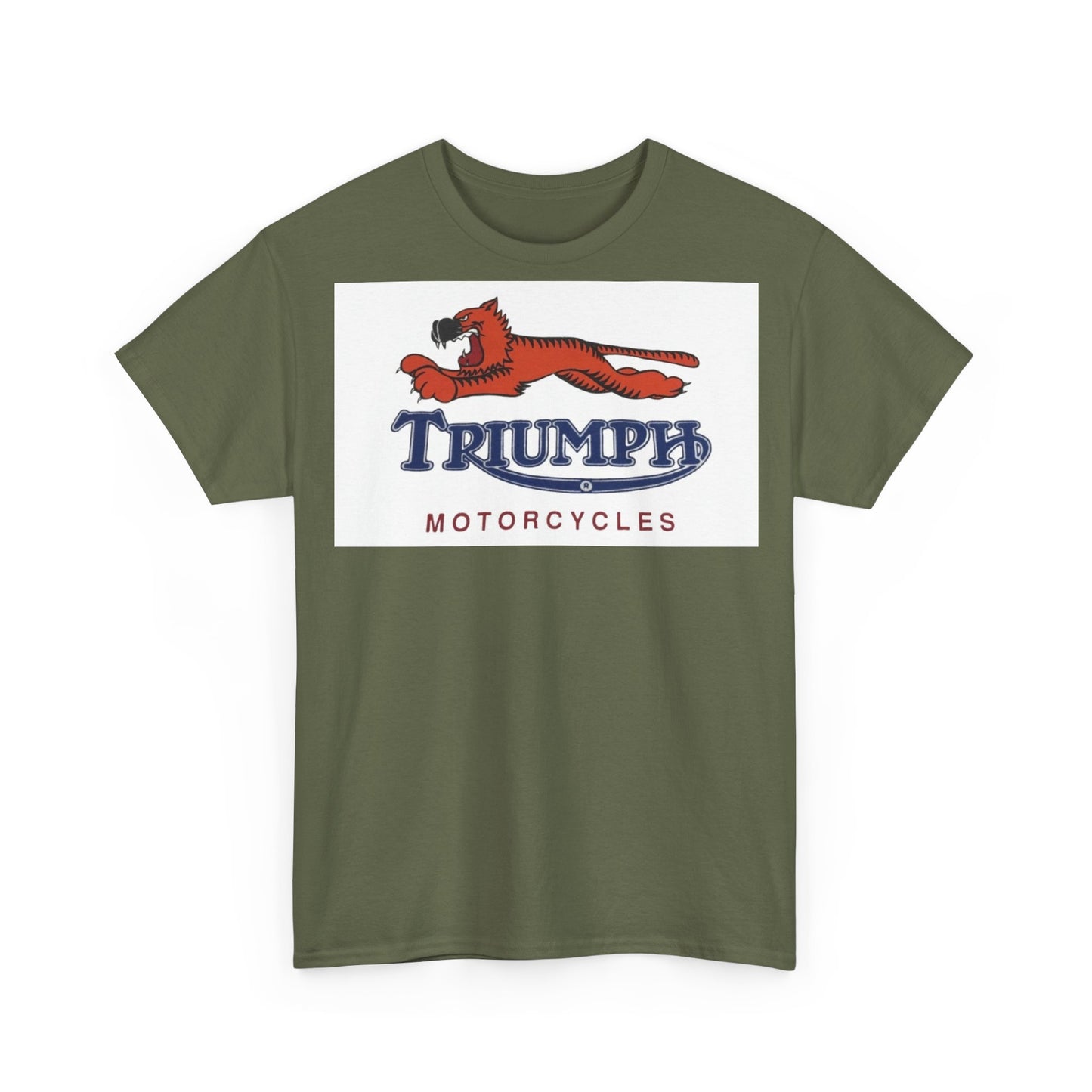 Triumph T-shirt vintage motorcycles nostalgia Tiger Unisex Heavy Cotton Tee