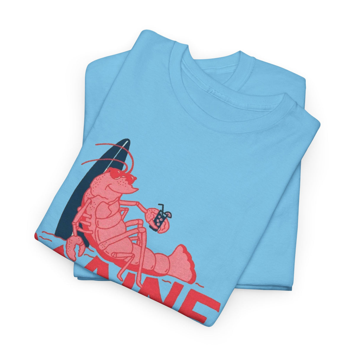Maine York Beach Lobster Tee | Coastal Vacation Shirt Men's Graphic T Shirt