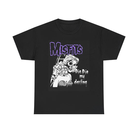 Misfits Die My Darling Graphic T Shirt Vintage Unisex Heavy Cotton Tee