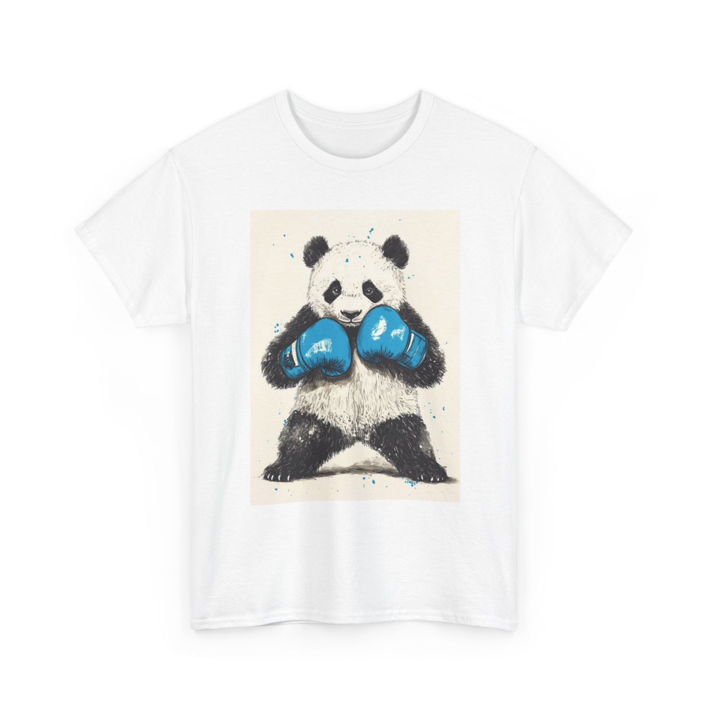 Boxing Panda Graphic T Shirt Retro Funny Jokes Zoo Unisex Heavy Cotton Tee