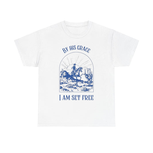 By His Grace God Graphic T Shirt ALL SIZES Tee Unisex Heavy Cotton
