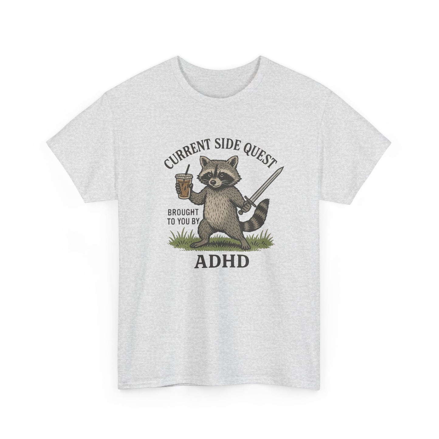 Funny ADHD Side quests Graphic T Shirt Unisex Heavy Cotton Tee Gift Vintage
