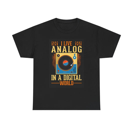 Record Player Graphic T Shirt Vintage Retro Unisex Heavy Cotton Tee