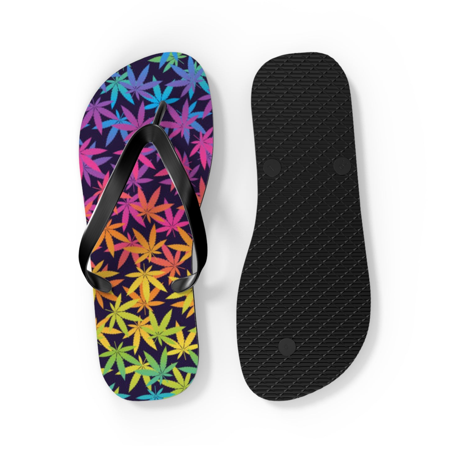 WAVES And SUN Co Sandals Marijuana - Flip Flops -Slides Summer Beach BRAND NEW