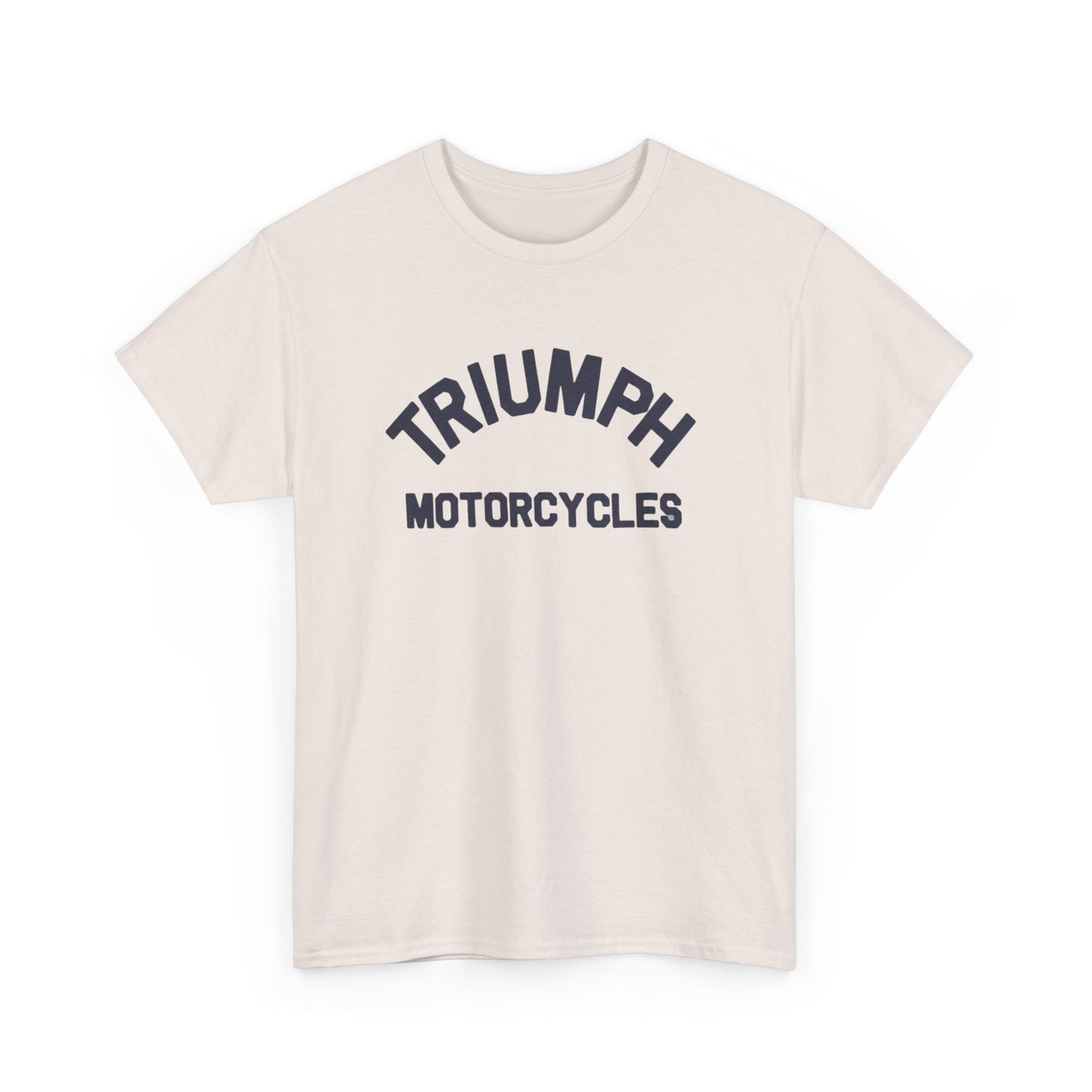 Triumph Motorcycles Tshirt Vintage Logo Classic Fit Unisex Heavy Cotton Tee