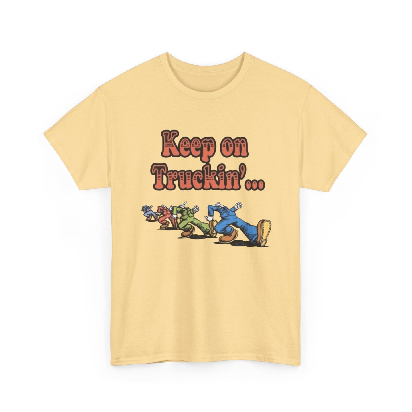 Keep On Truckin Vintage Graphic T-Shirt Unisex Heavy Cotton Tee