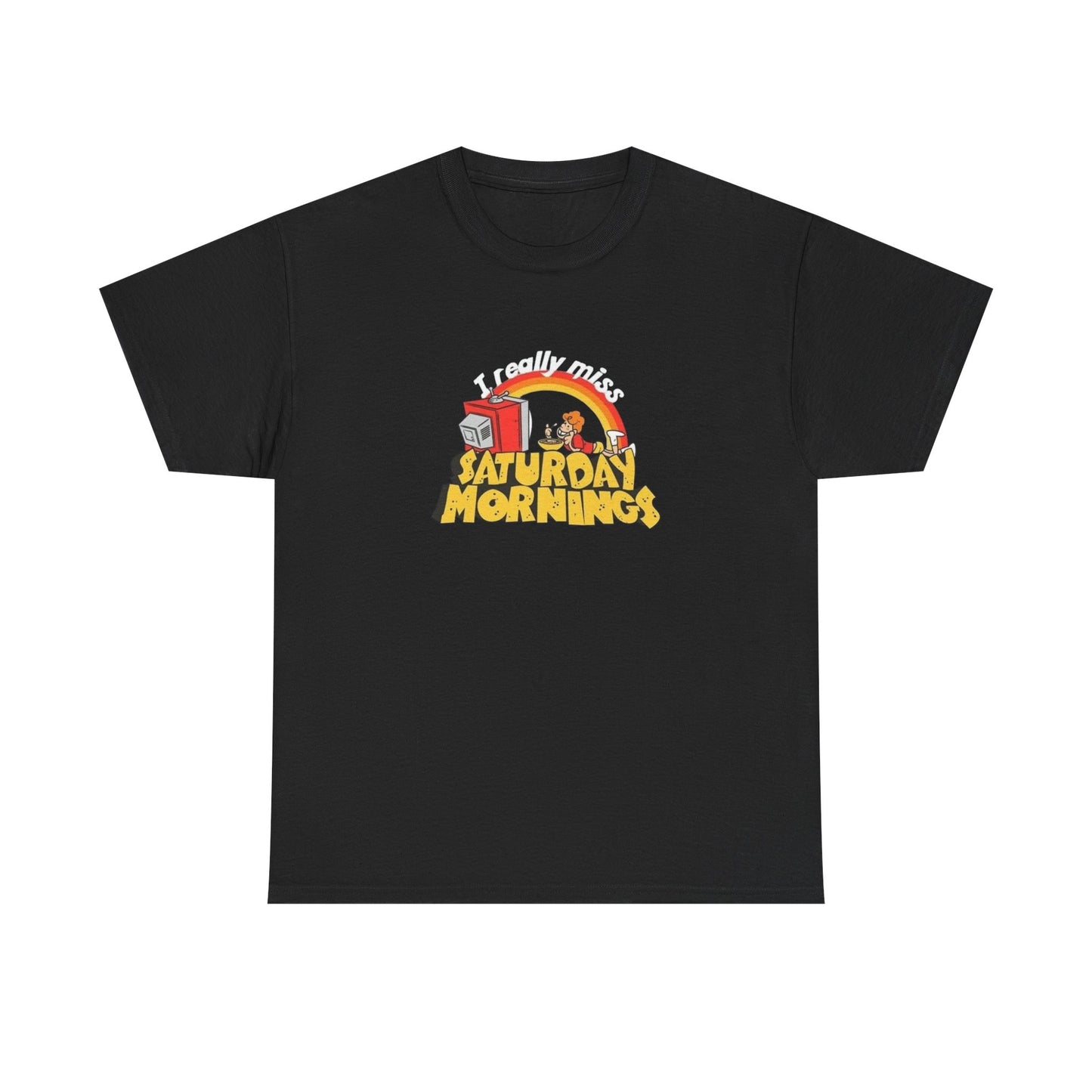 Saturday Mornings Vintage Graphic T Shirt NEW S-5XL Unisex Heavy Cotton Tee
