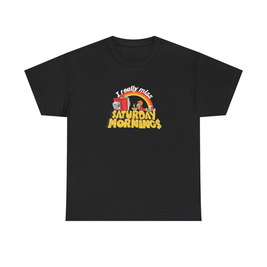 Saturday Mornings Vintage Graphic T Shirt NEW S-5XL Unisex Heavy Cotton Tee