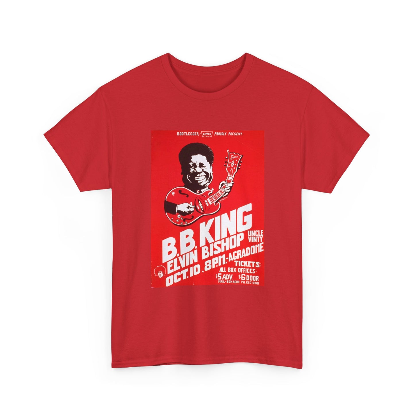 BB King Tshirt Vintage Poster Concert Merch Retro Unisex Heavy Cotton Tee
