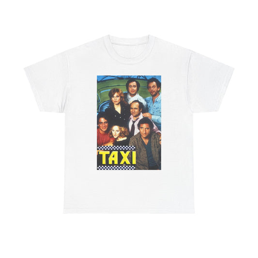 Taxi Graphic T Shirt Vintage Tv Show Comedy Retro Unisex Heavy Cotton Tee