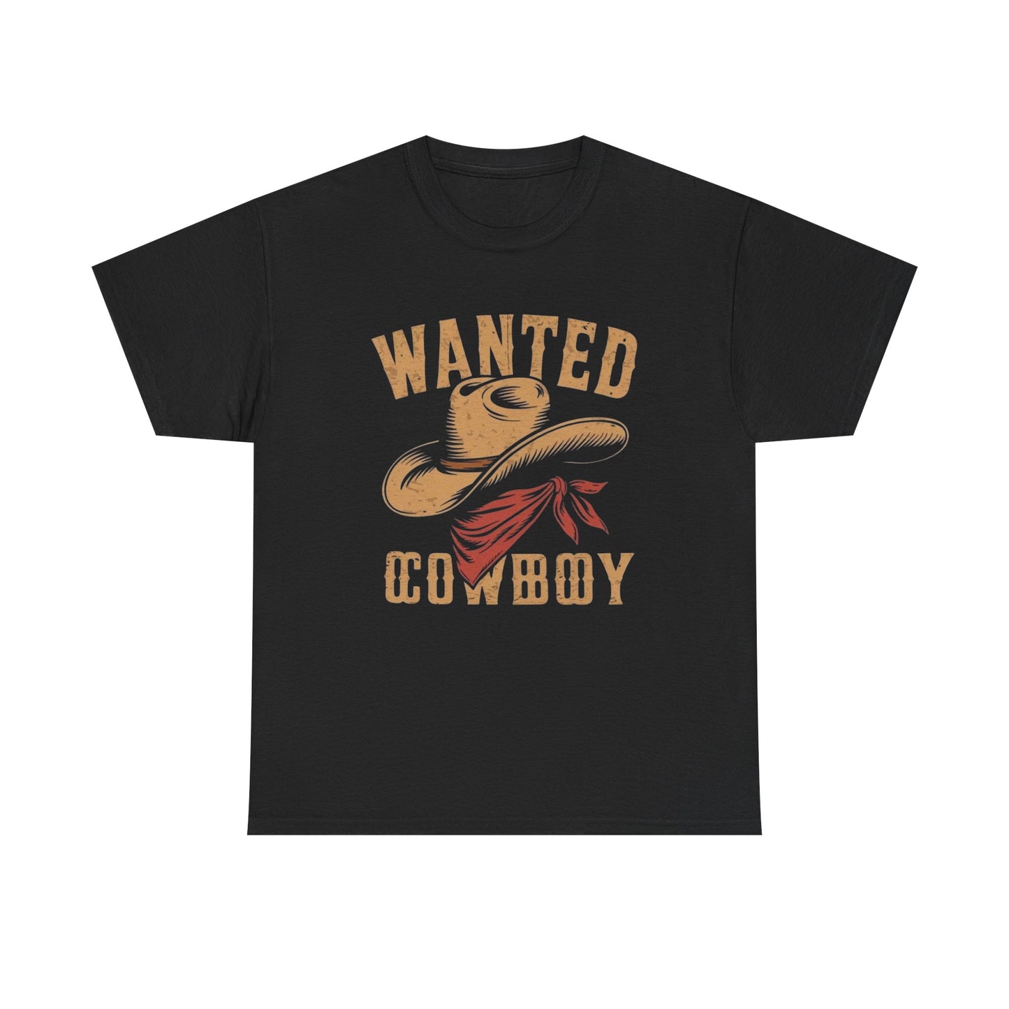 Wanted Cowboy Graphic T Shirt Heavy Cotton Tee NEW ADULT UNISEX