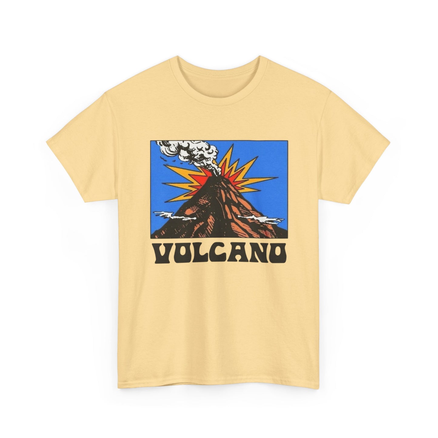 Volcano Graphic T Shirt ADULT NEW Unisex Heavy Cotton Tee