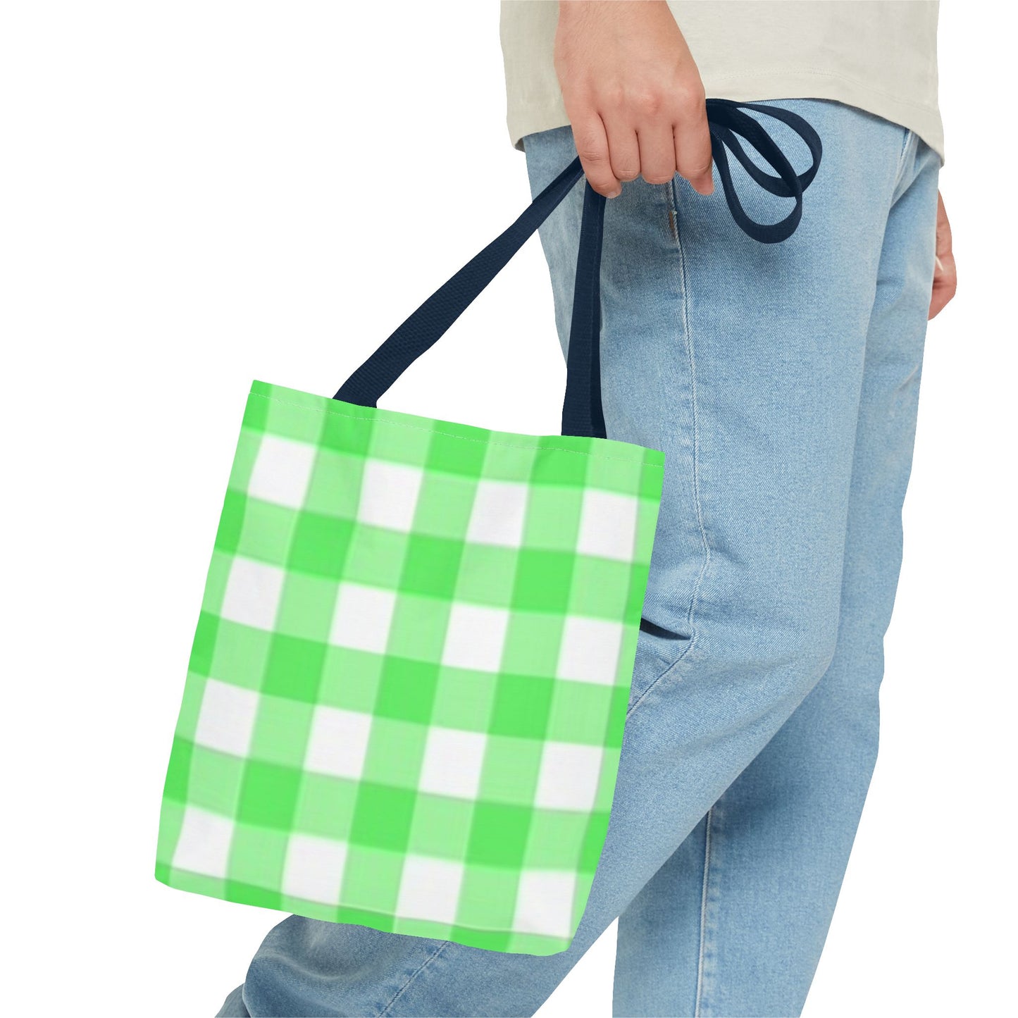 Green Checkered Multi Color BRAND NEW MODERN Tote Bag (AOP)