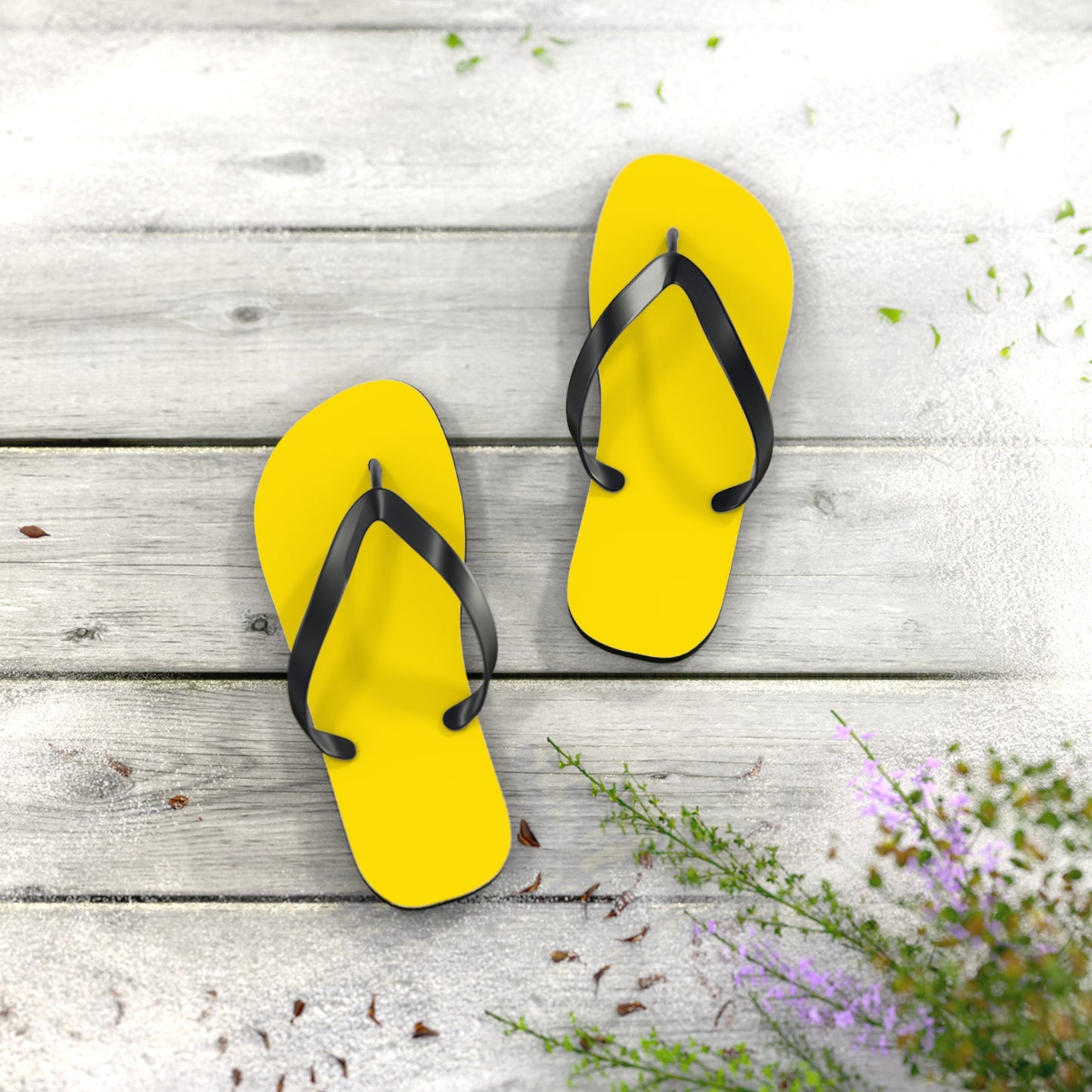 Yellow Flip Flops, Sandals Slides, Summer Footwear, Brand New