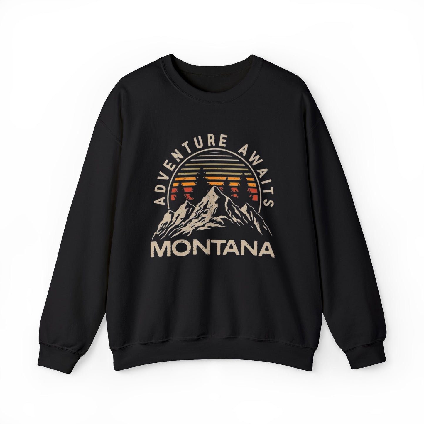 Adventure Awaits in Montana Sweatshirt Men's Adult Crewneck