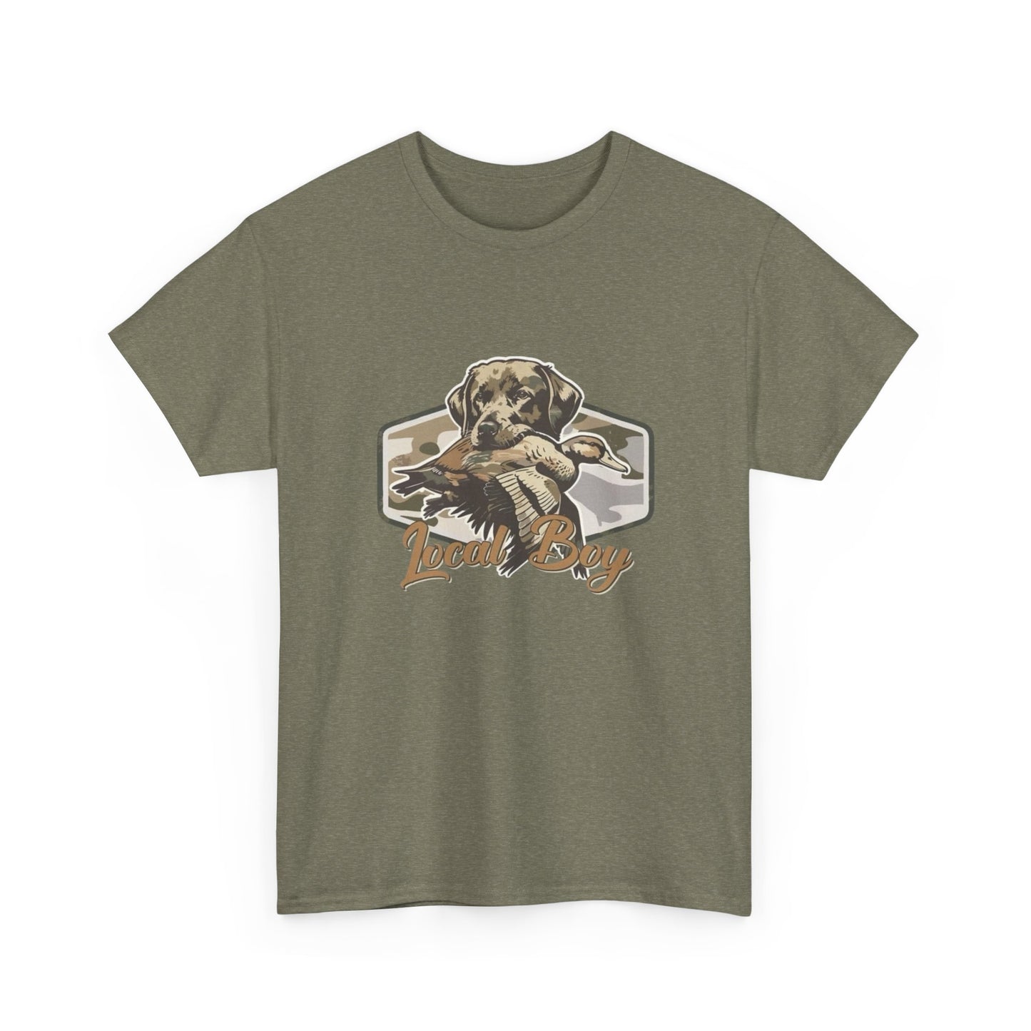 Local Boy Hunting Dog Graphic T Shirt Unisex Heavy Cotton Tee Gift