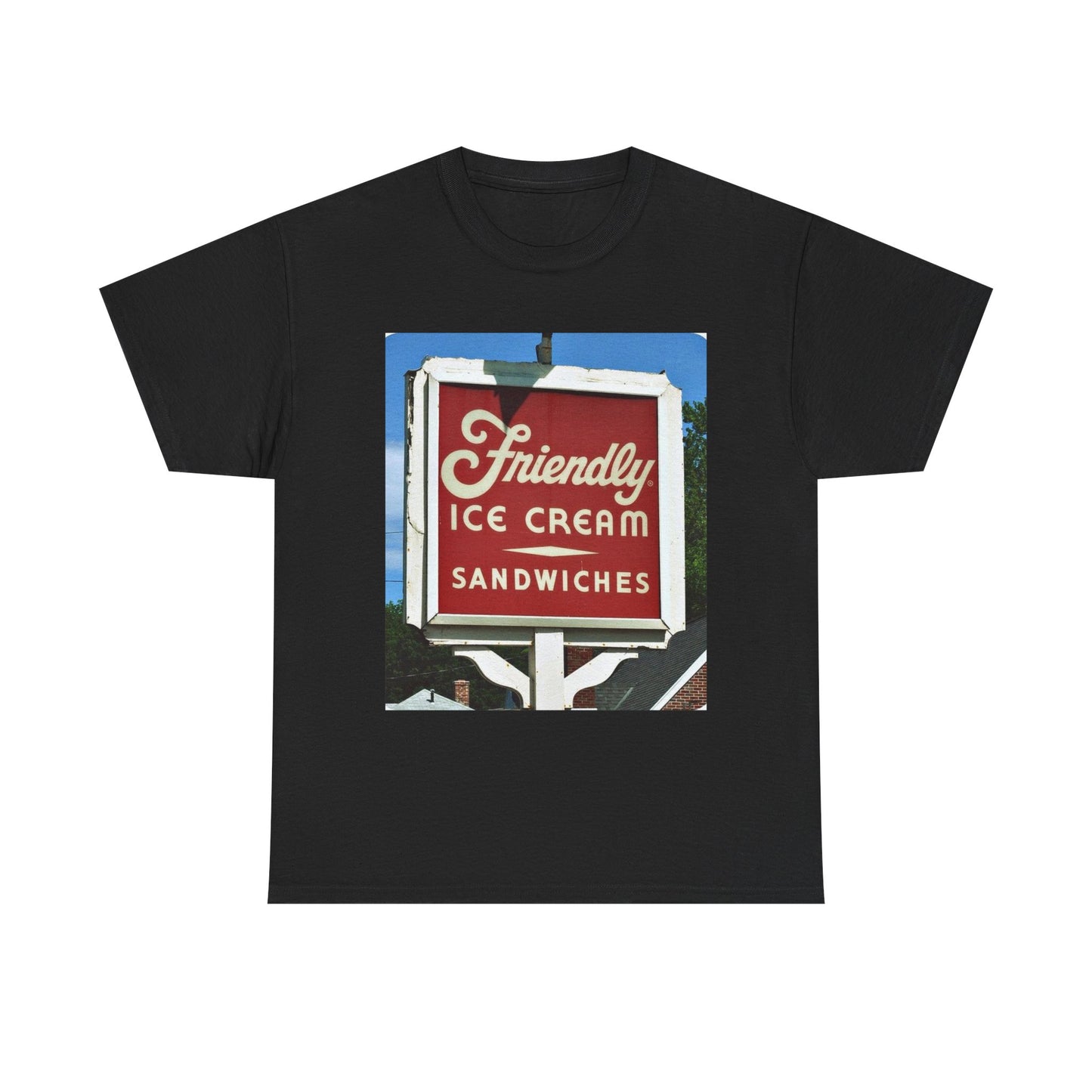 Friendly's Ice Cream Tshirt Vintage Logo New England Retro Unisex Heavy Cotton 9