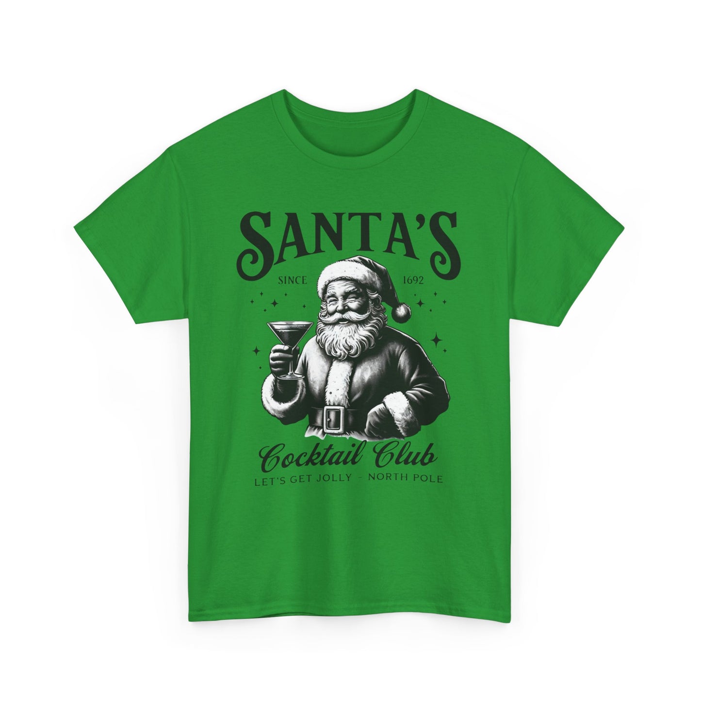 Santa's Cocktail Club Graphic T Shirt NEW Adult Tee