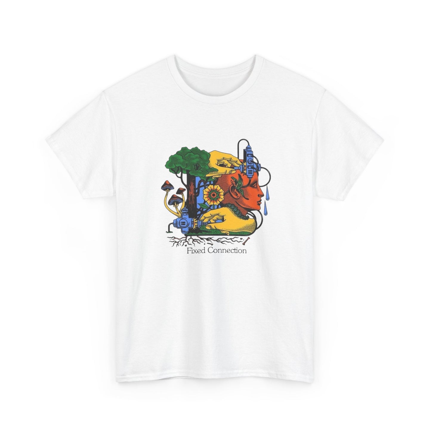 Fixed Connection Art Graphic T Shirt Unisex Heavy Cotton Tee Gift New
