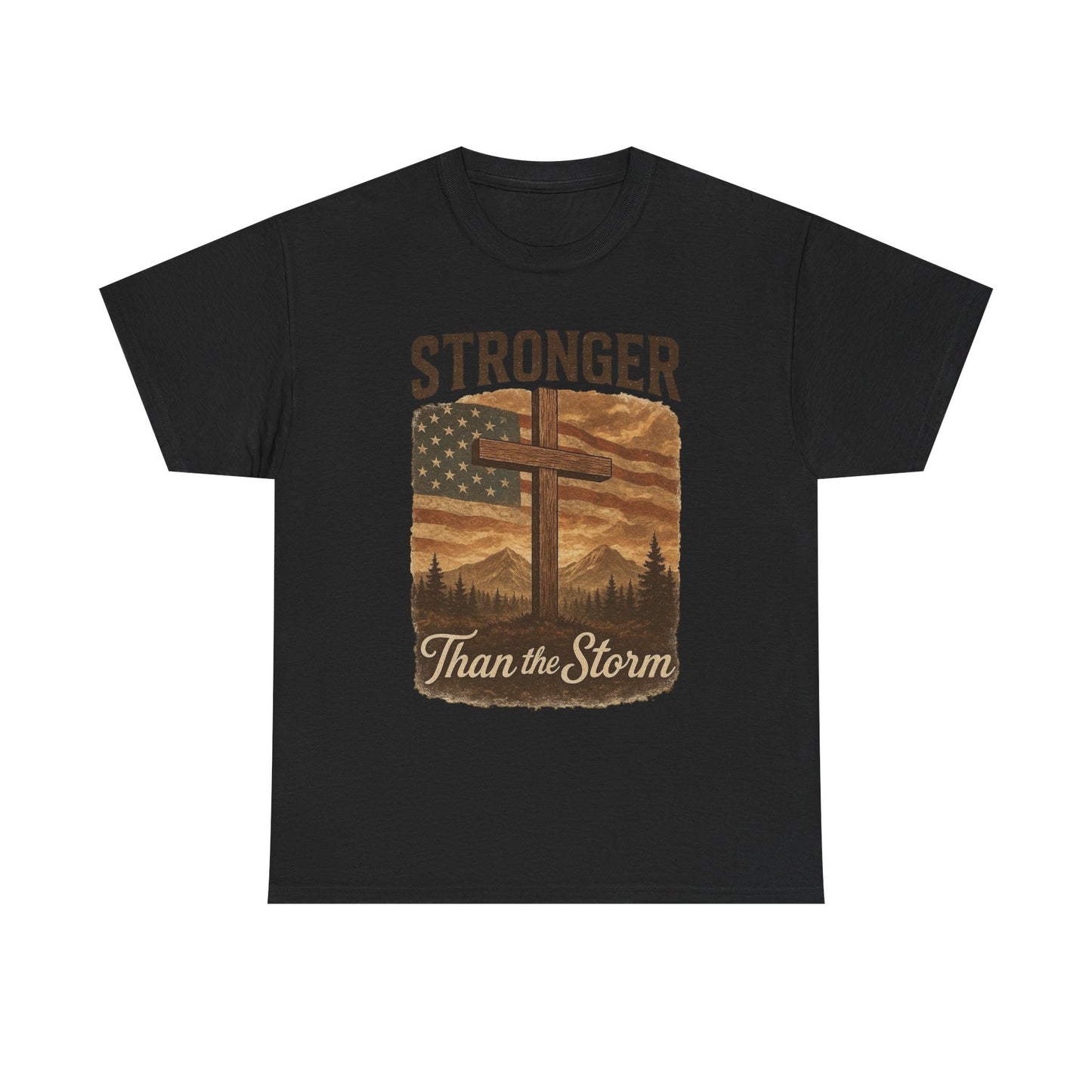 Stronger Than The Storm Graphic T Shirt Adult New Tee