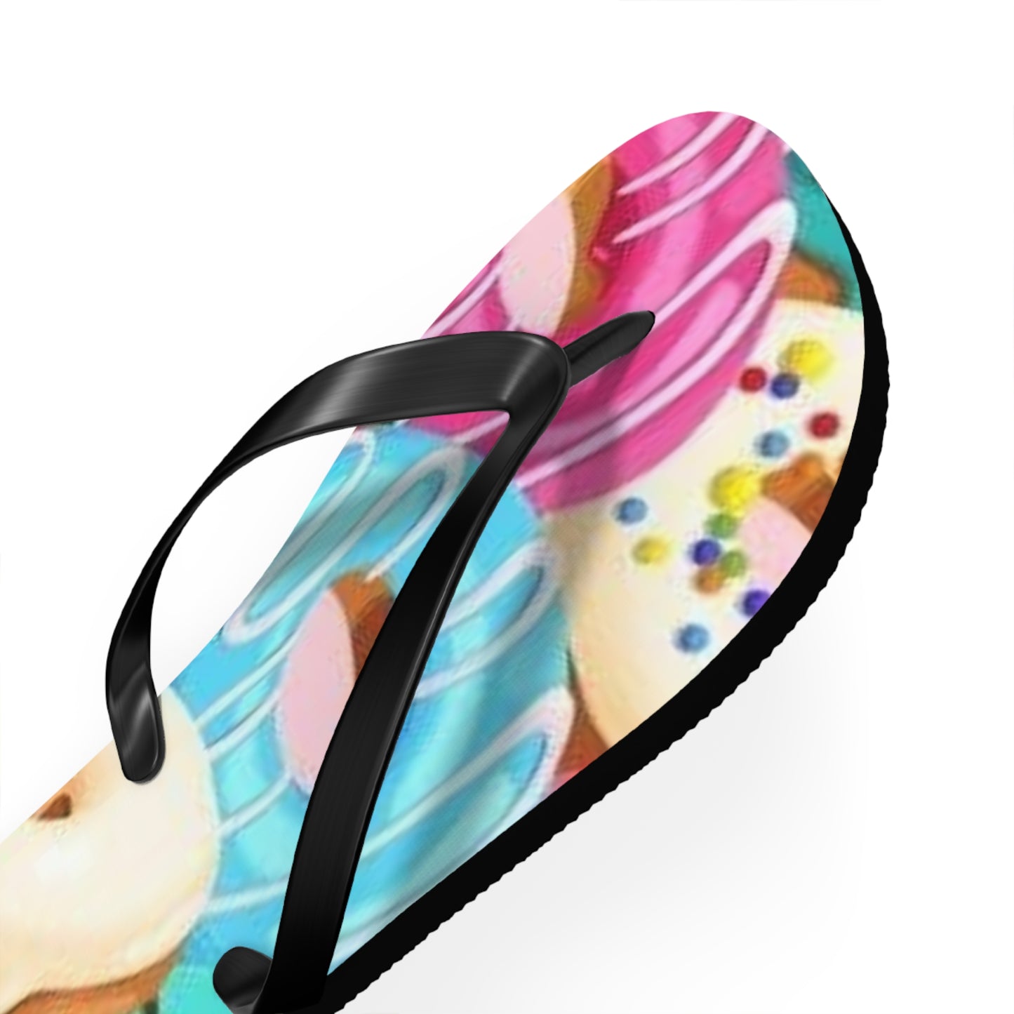 Donut Summer Sandals, Beach Shoes, Vacation Flip Flops, Pool Slides, Comfortable