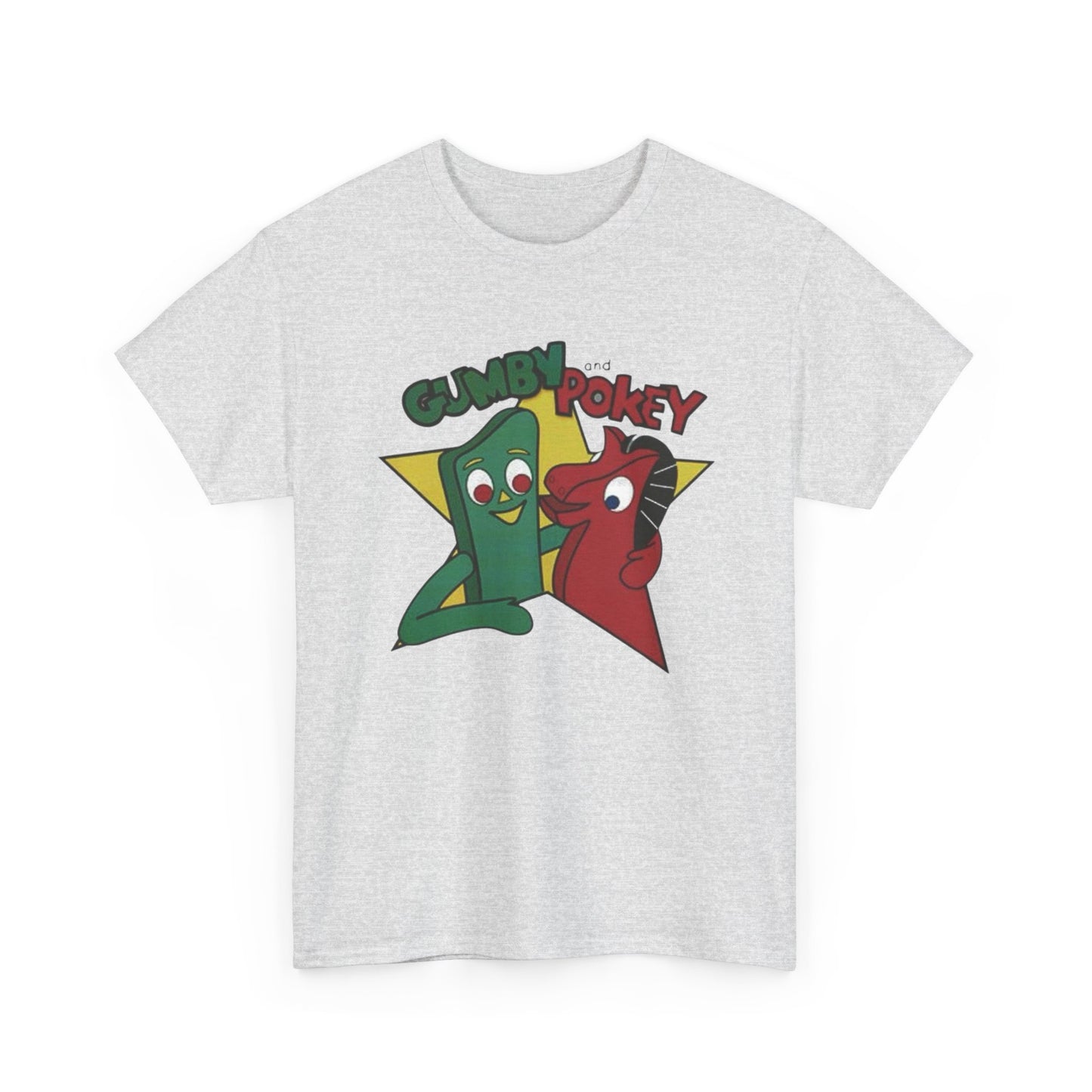 Gumby And Pokey Vintage Cartoon Graphic T Shirt S-5XL NEW Unisex Heavy Cotton