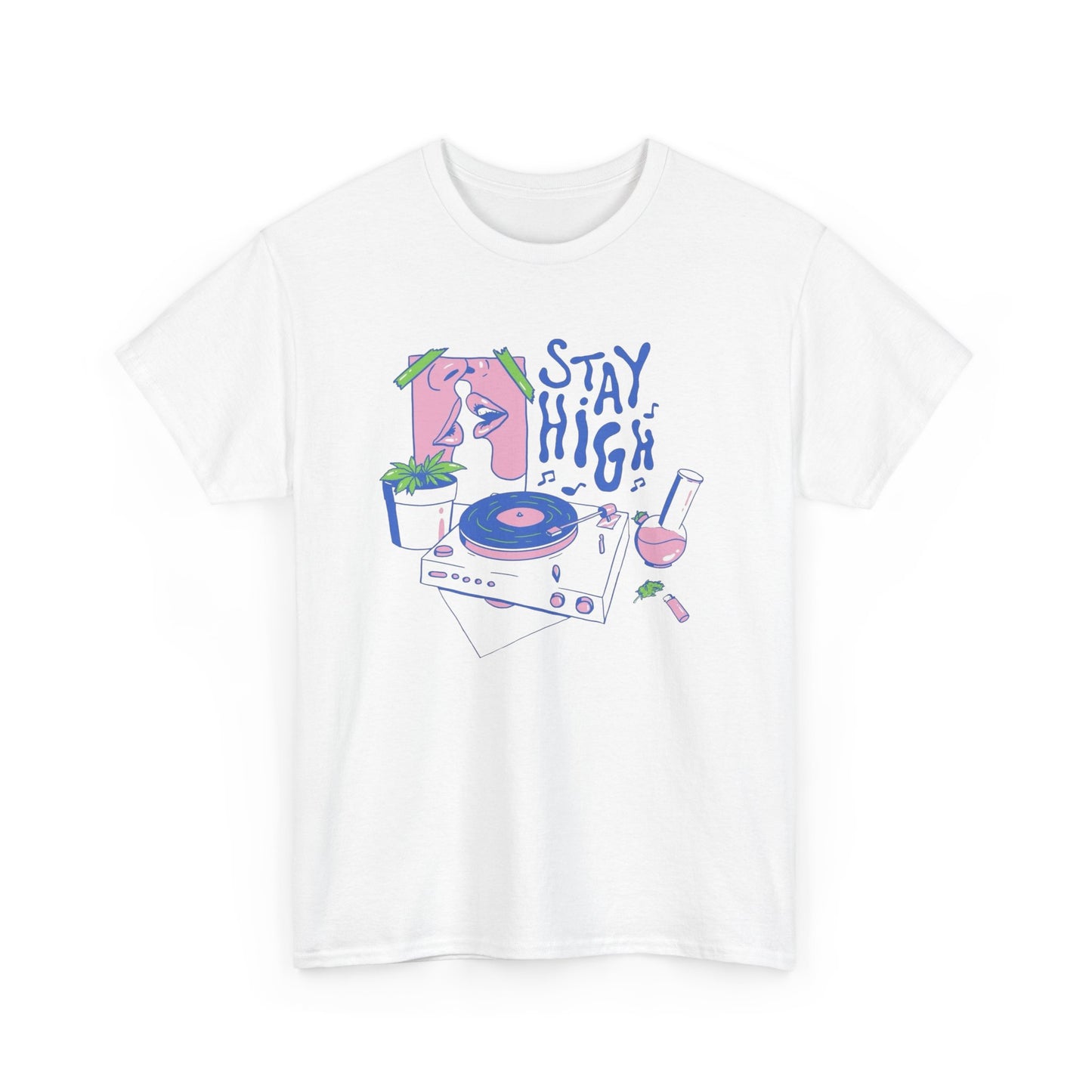 Stay High Retro Graphic T Shirt NEW Adult Tee