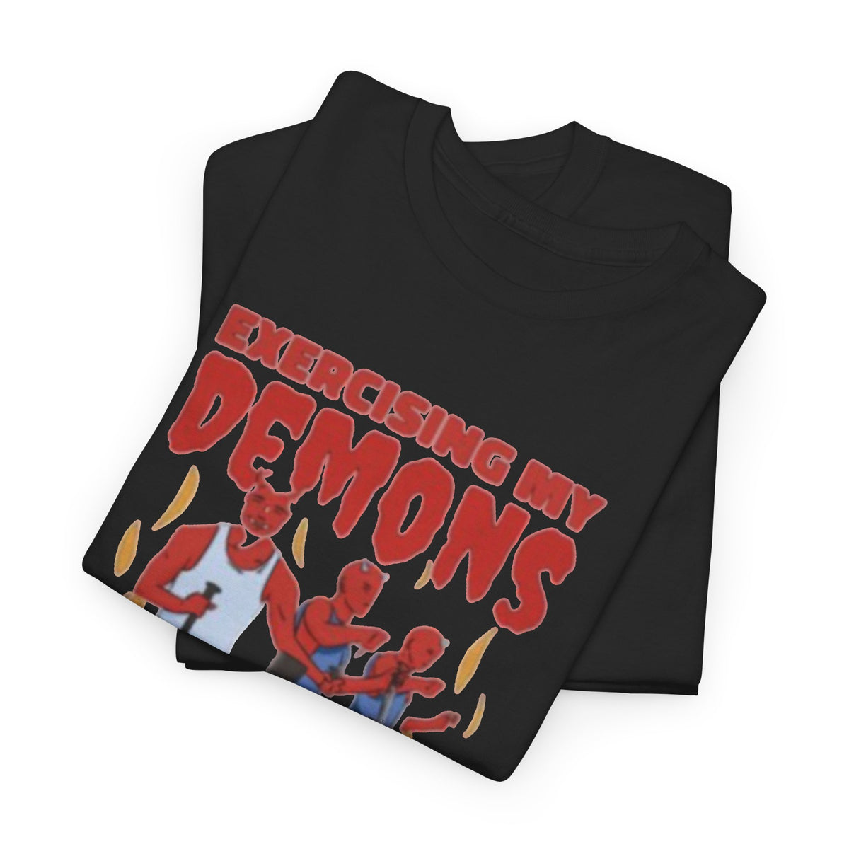 Exercising My Demons Funny Devil  Men's Graphic Tee