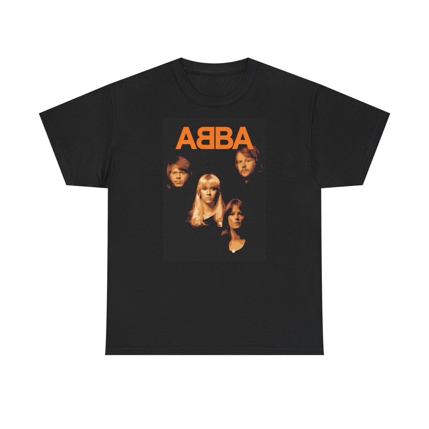 Abba T-shirt vintage retro neon lights classic music Unisex Heavy Cotton Tee