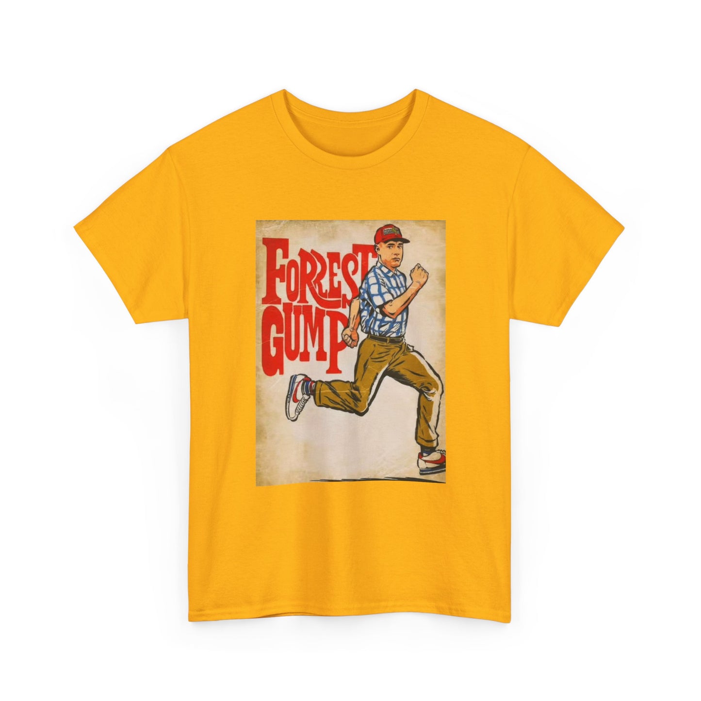 Forrest Gump Tshirt Vintage Retro Movie Poster Unisex Heavy Cotton Tee