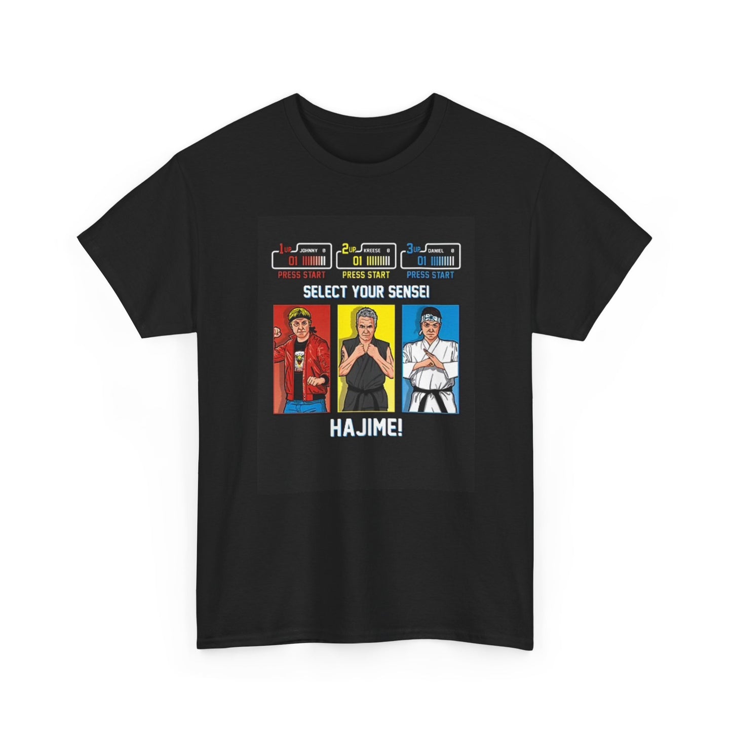 Select Your Sensi Graphic T Shirt Retro Karate Gaming Unisex Heavy Cotton Tee